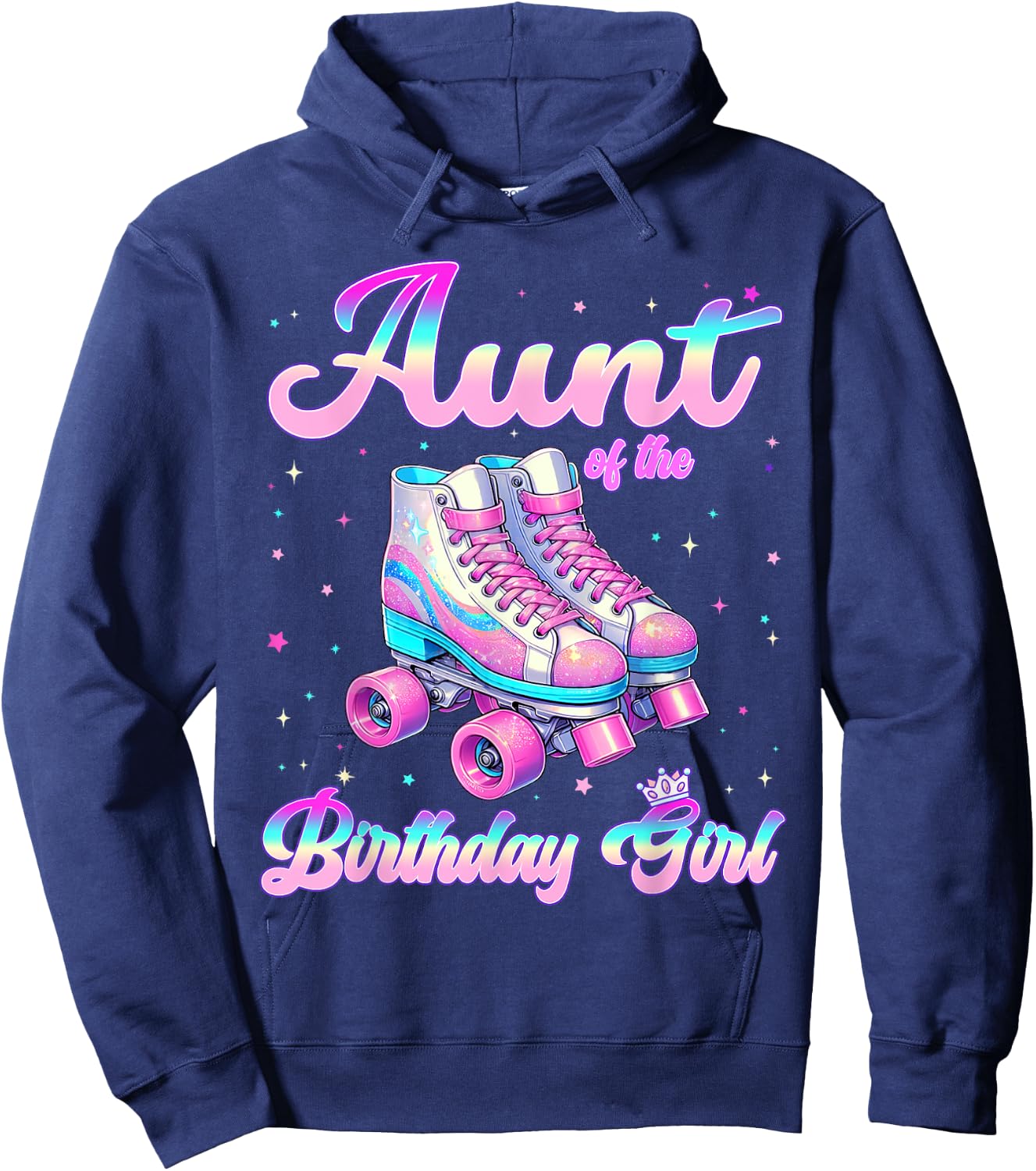 Aunt Of The Birthday Girl Tie Dye Birthday Girl Family Hoodie - Hoodie | Navy