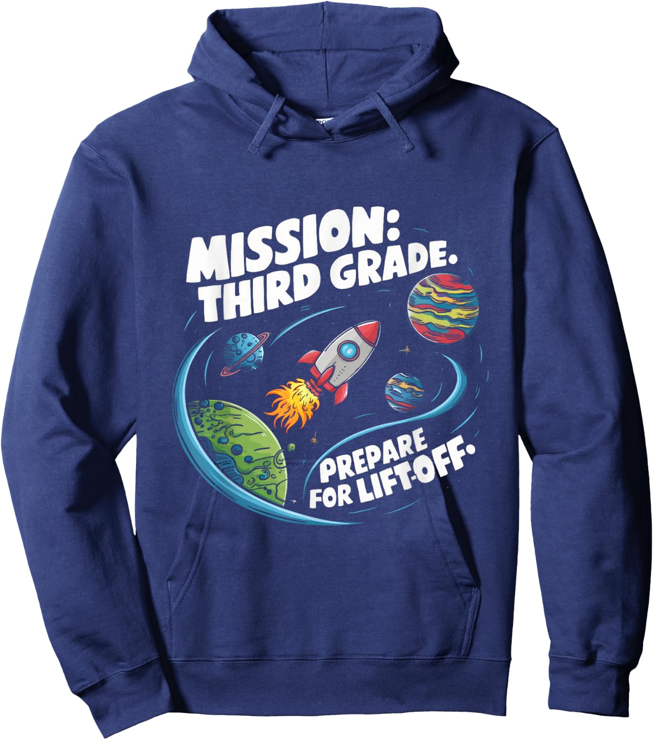 Space Astronaut 3rd Grade Back To School Student Teacher Hoodie - Hoodie | Navy