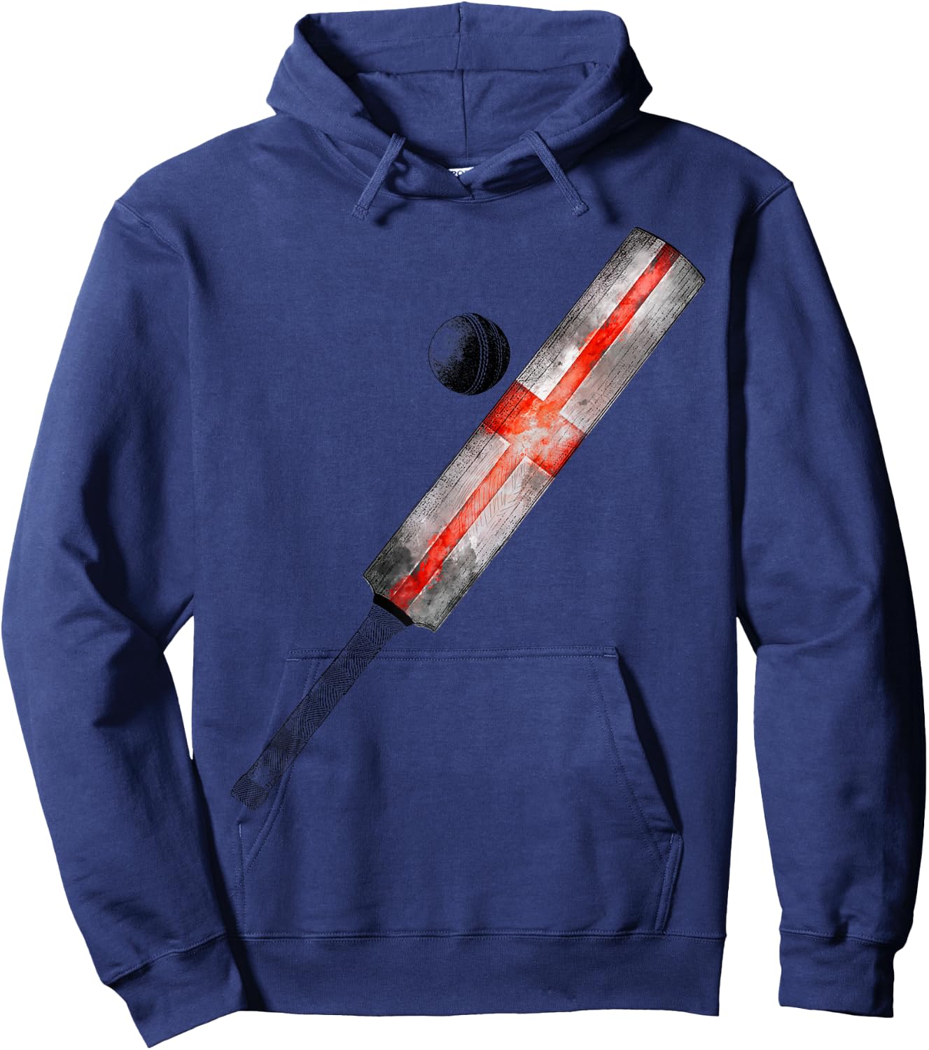 Vintage Cricket England Flag English Pride Hoodie - Hoodie | Navy
