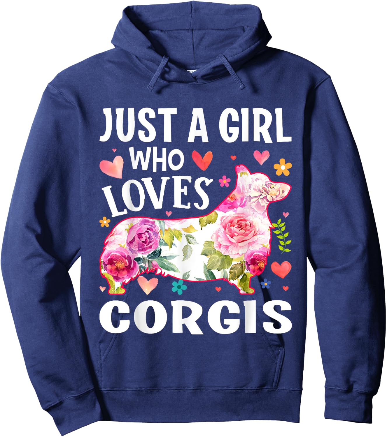 Mother's Day Just A Girl Who Loves Corgis Hoodie - Hoodie | Navy