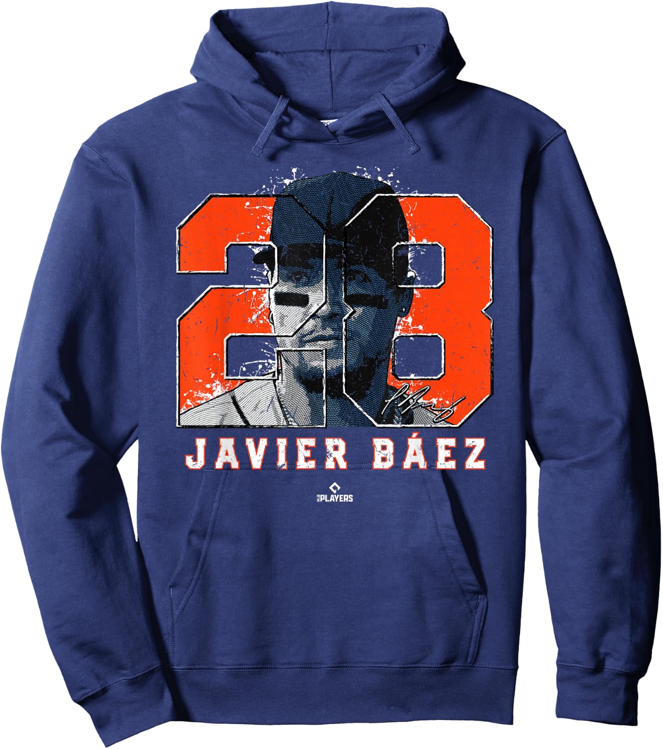 Javier Baez Silhouette Detroit Michigan MLBPA Hoodie - Hoodie | Navy