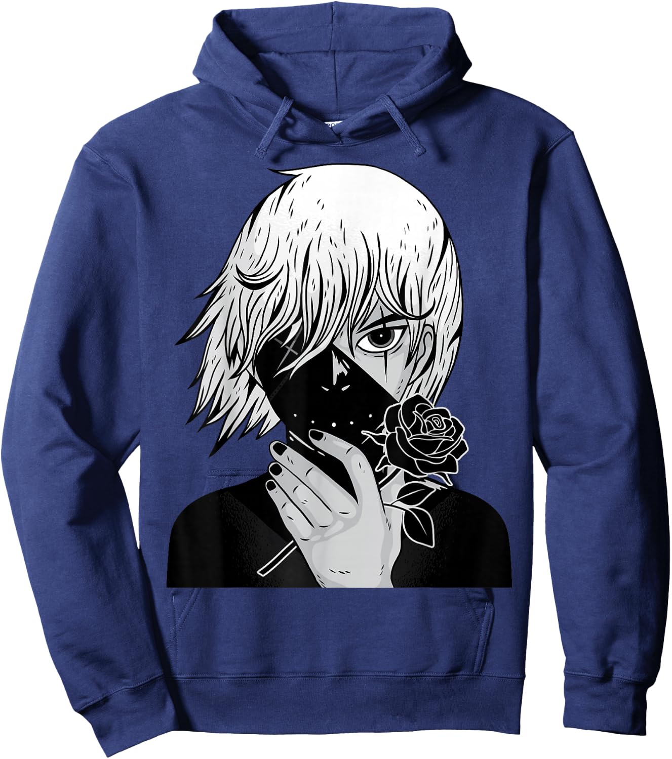 Alt Aesthetic - Black Roses - Manga - Anime - Vaporwave Hoodie - Hoodie | Navy