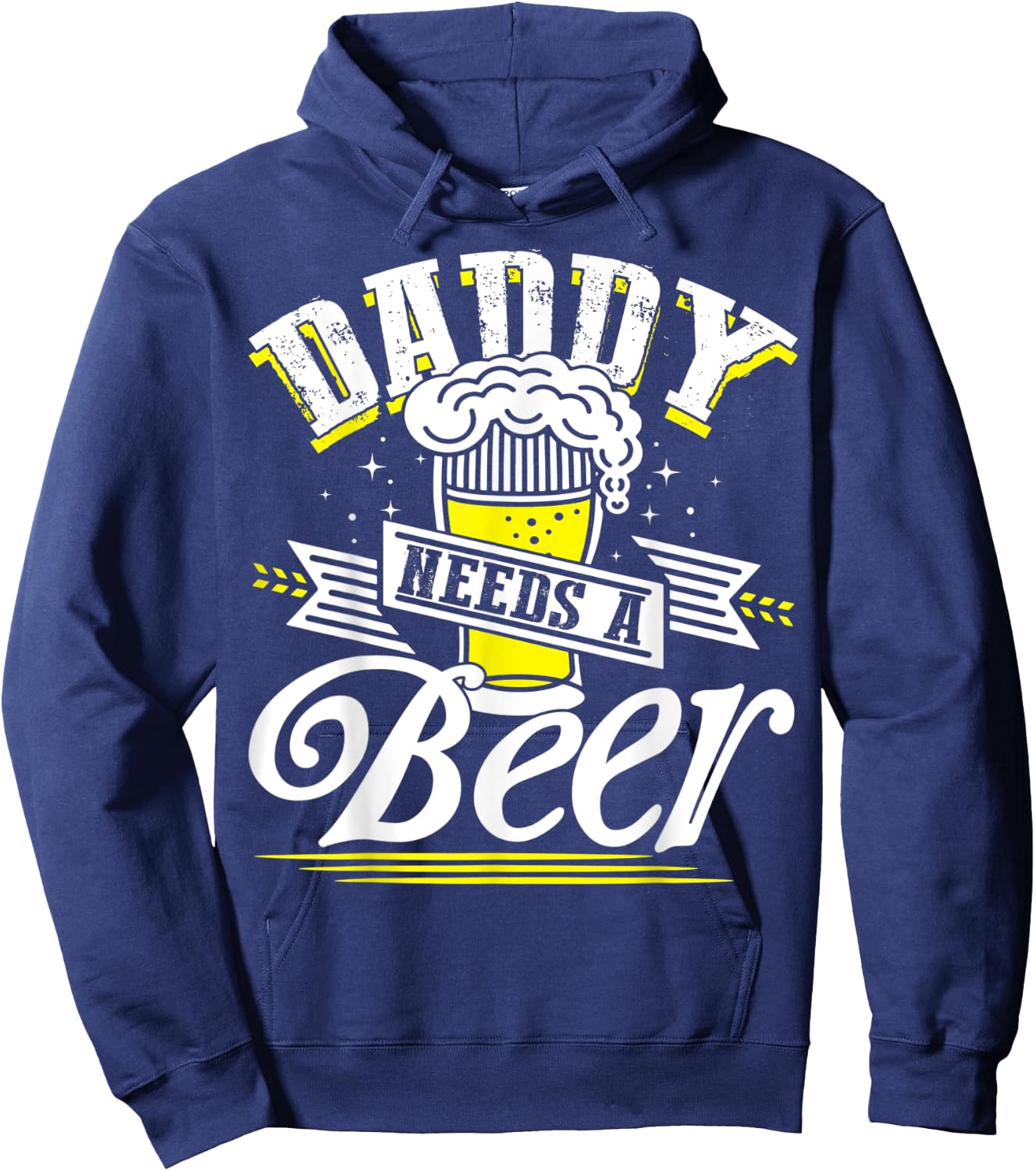 Dad Needs A Beer Button Up Shirts Funny Beer Drinking Lover Hoodie - Hoodie | Navy
