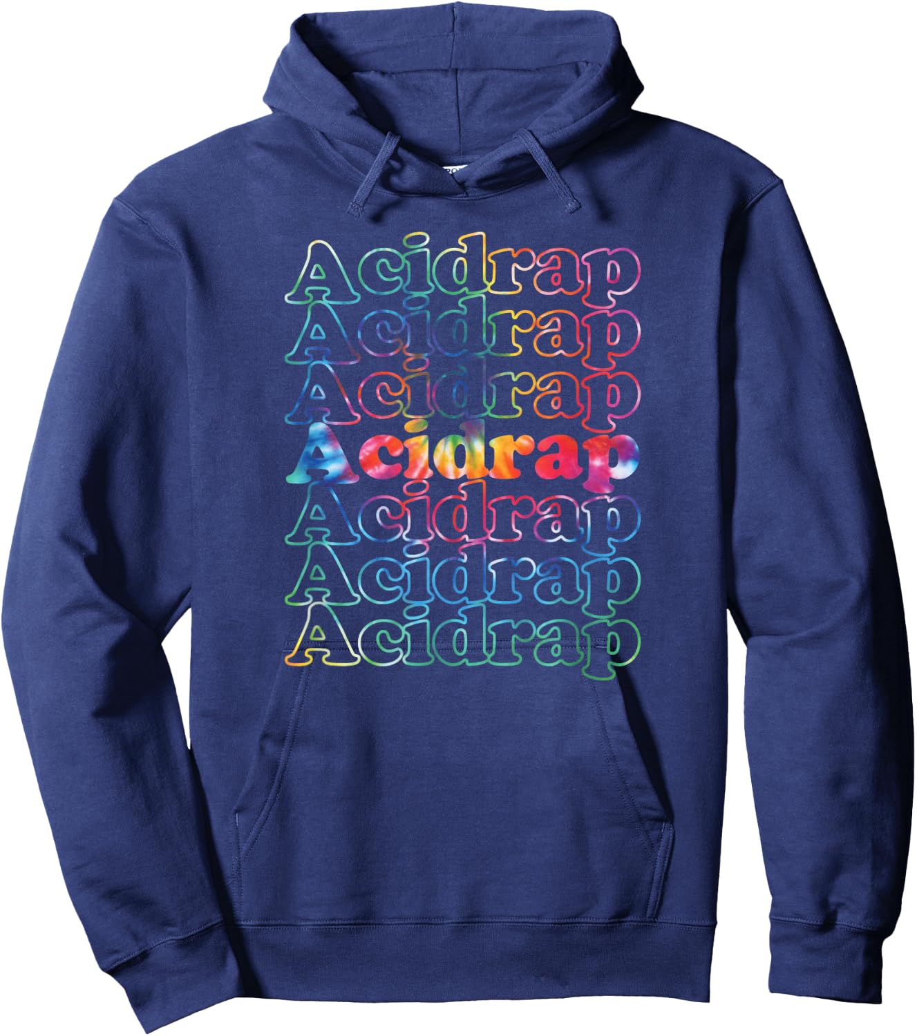 Acidrap Cool Vintage Inspired Acid Rap Music Lover Tie Dye Hoodie - Hoodie | Navy