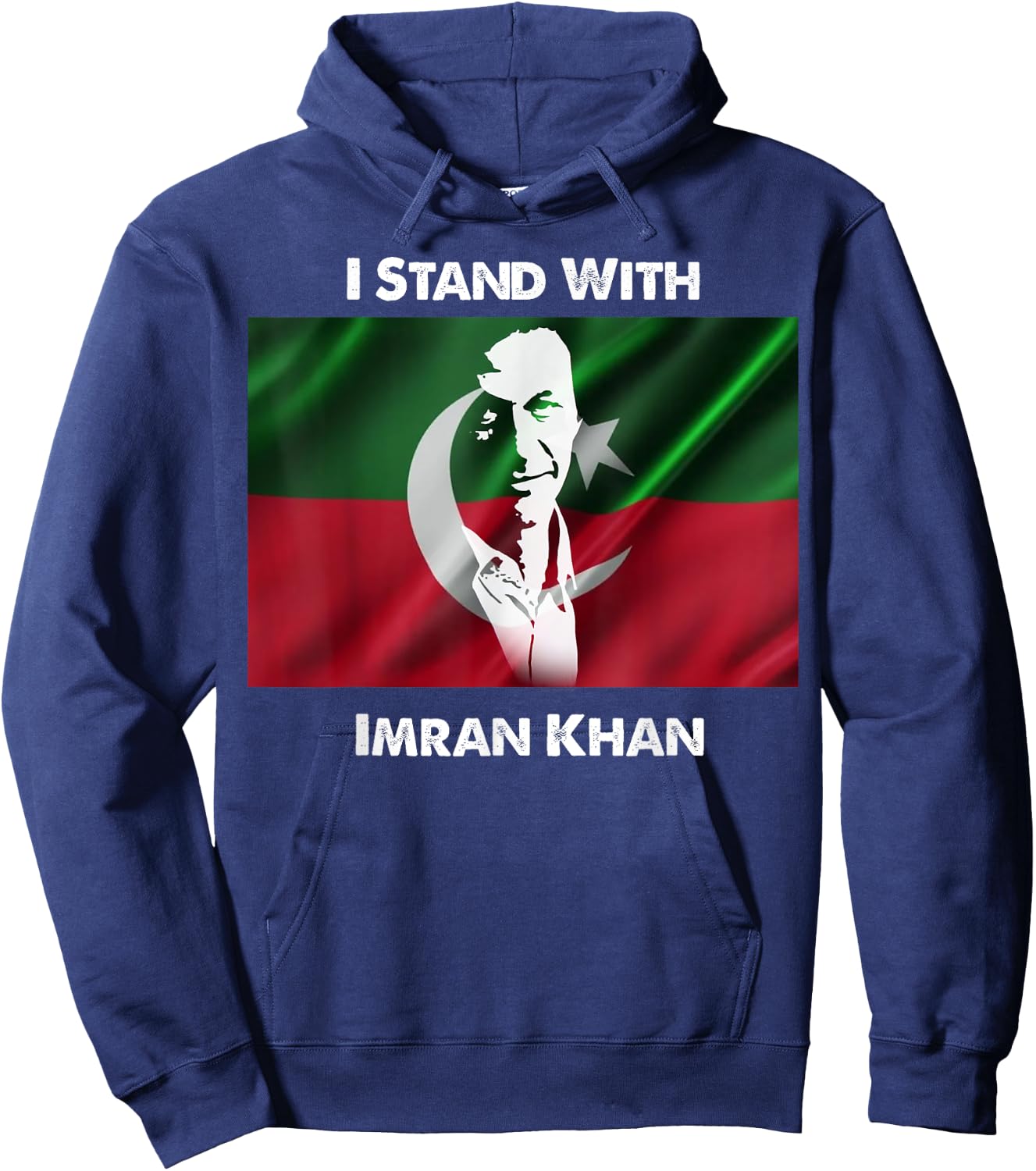 Imran Khan Absolutely Not PTI Pakistan Prime Minister Hoodie - Hoodie | Navy