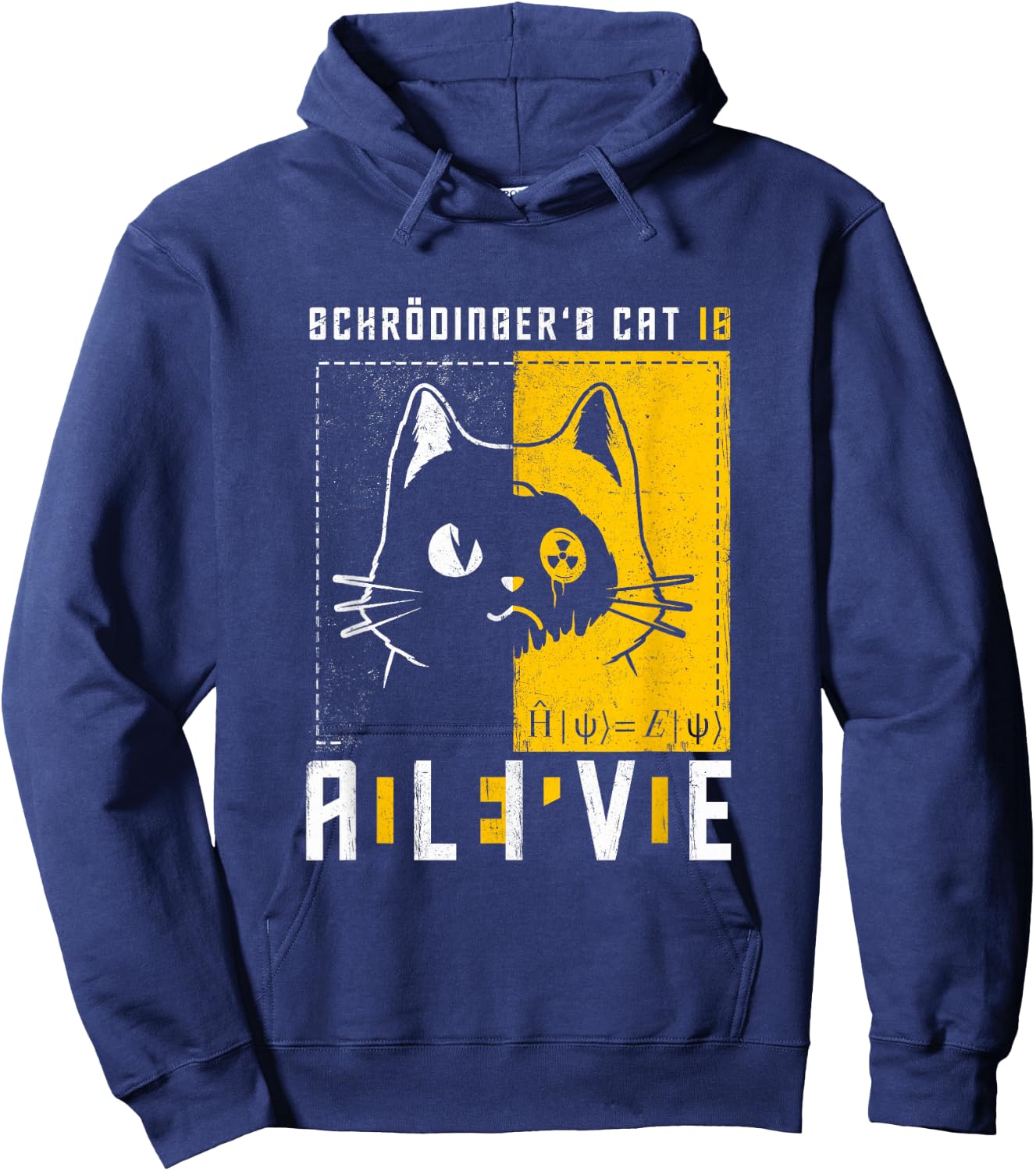 Schrodinger's Cat is Dead and Alive Quantum Physics Hoodie - Hoodie | Navy