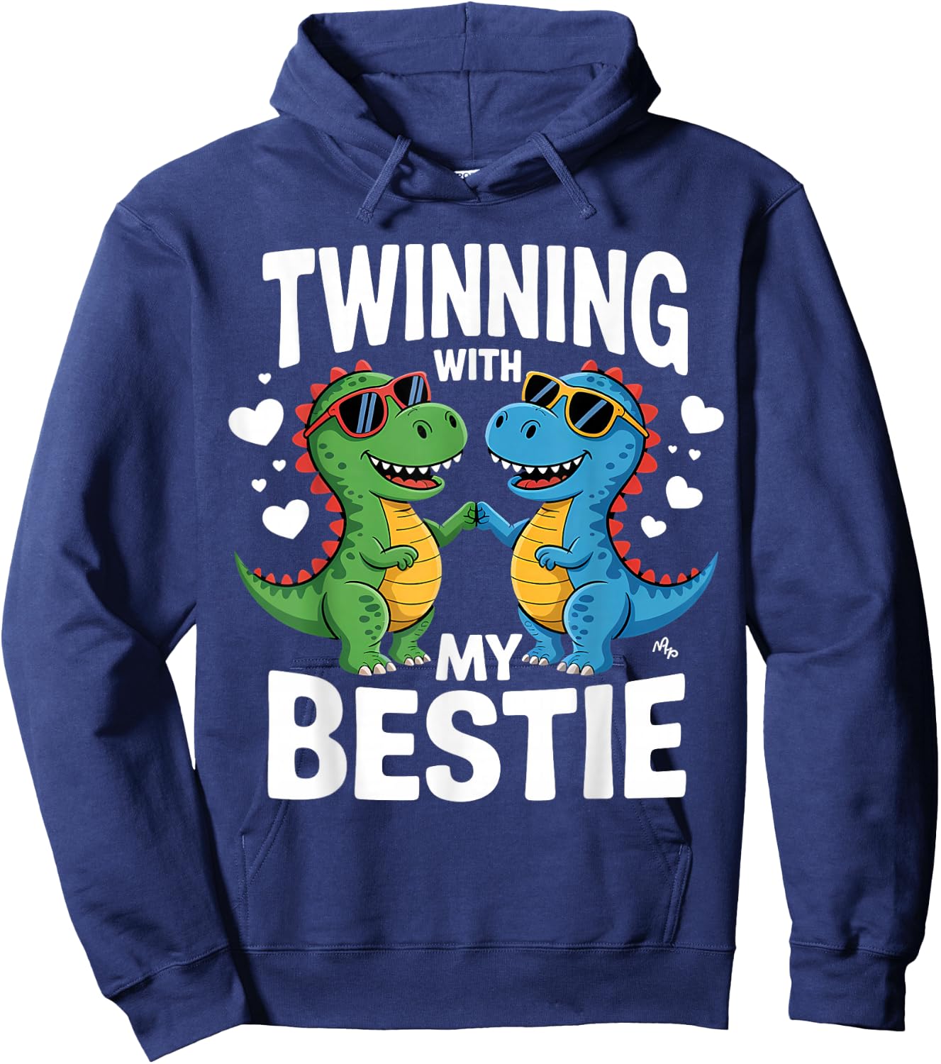 Twinning With My Bestie Twins Friends Twin Matching Hoodie - Hoodie | Navy