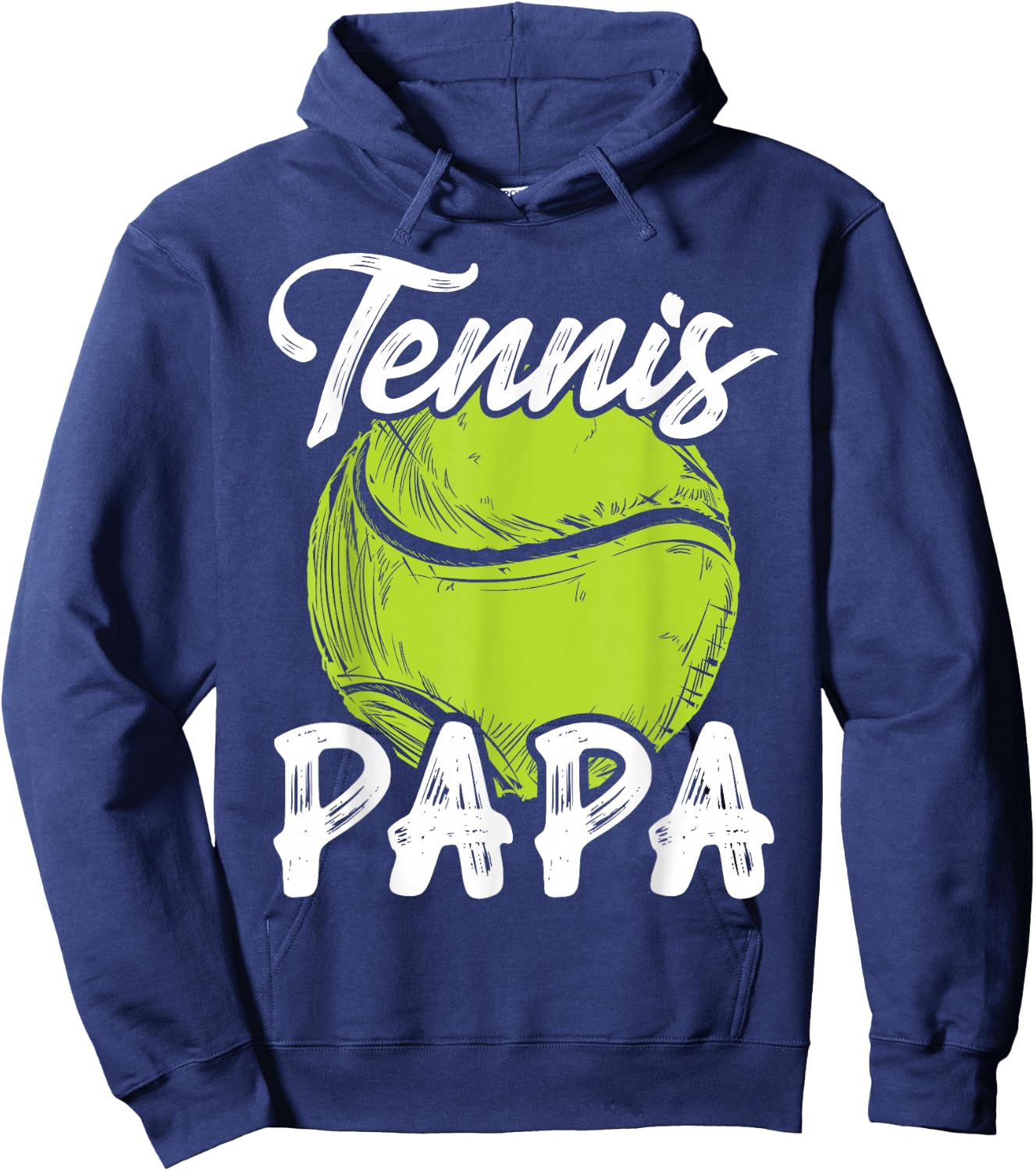 Tennis Papa Men Family Matching Set Tennis Ball Player Dad Hoodie - Hoodie | Navy