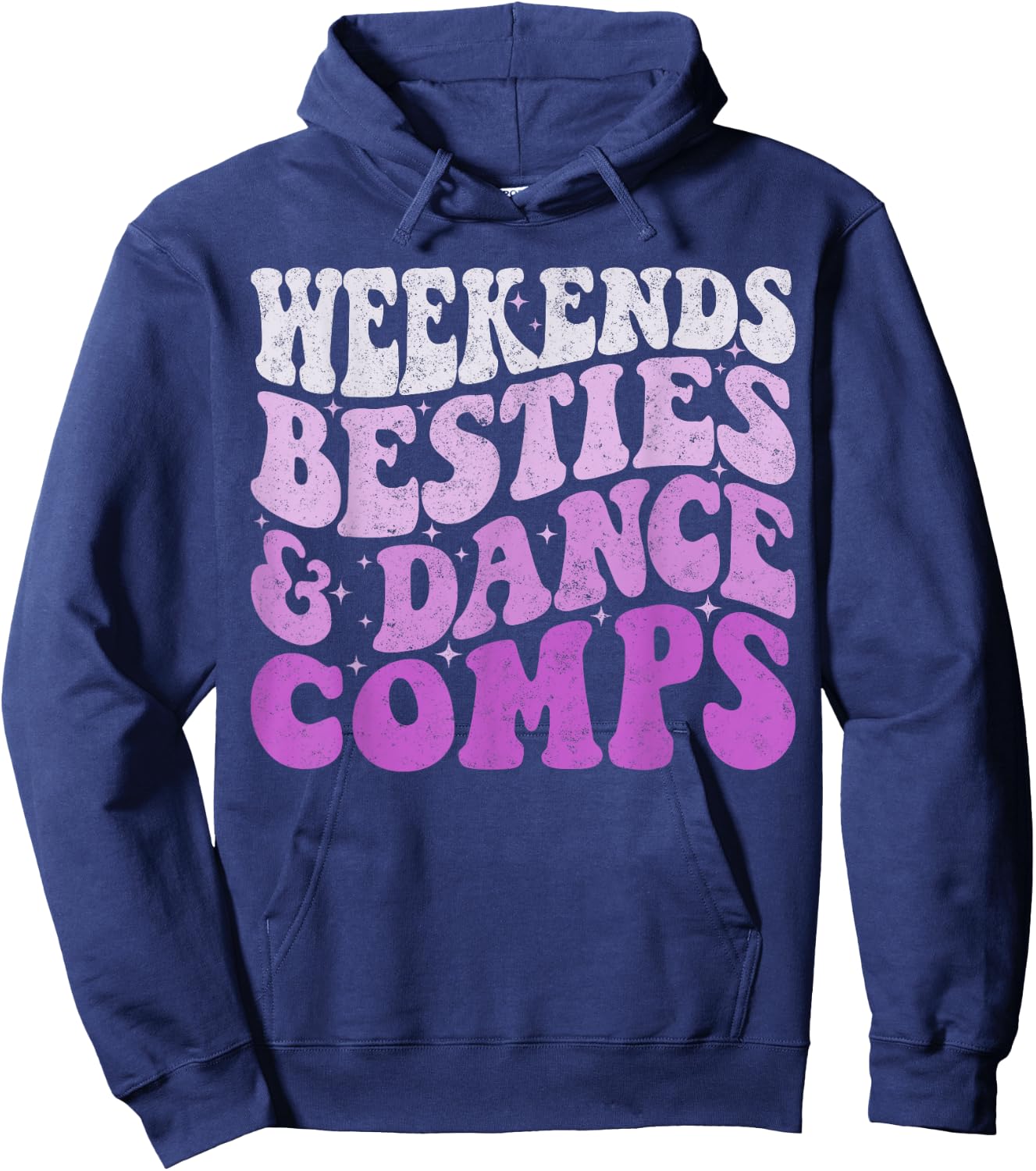 Weekends Besties Dance Comps Groovy Cheer Dance Mom Daughter Hoodie - Hoodie | Navy