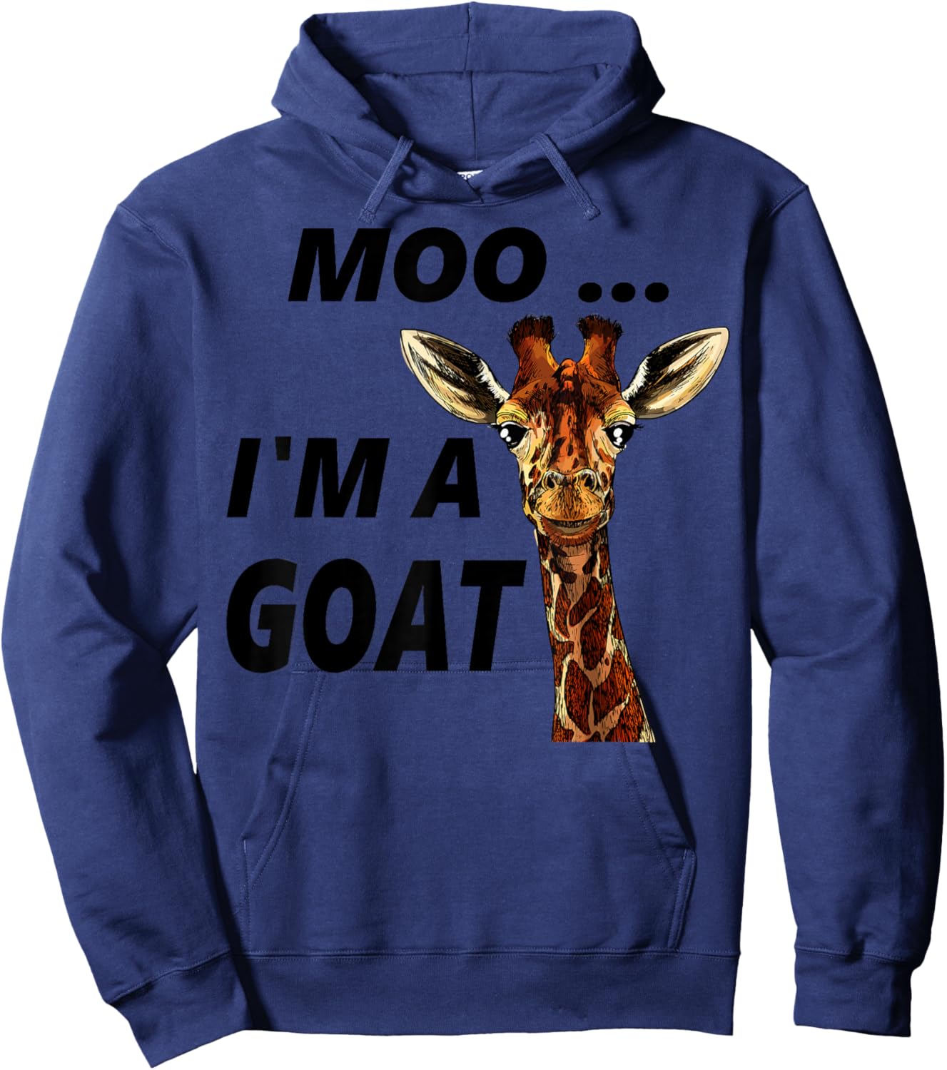Moo.. I'm A Goat - Animals Apparel Hoodie - Hoodie | Navy