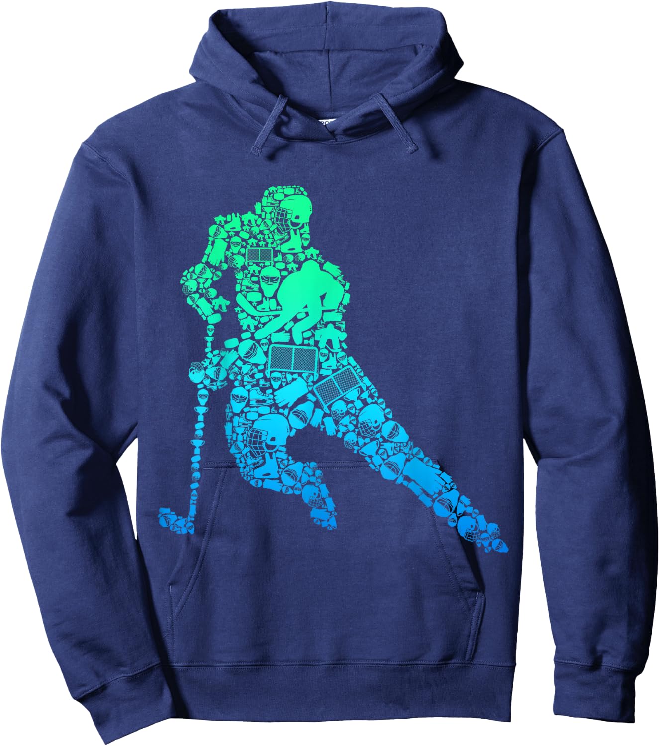 Hockey Player Ice Hockey Youth Men Kids Boys Small Hoodie - Hoodie | Navy