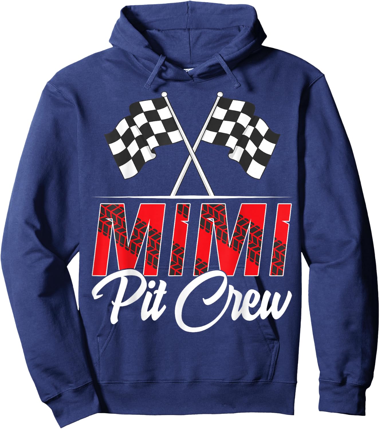 Race Car Birthday Party Racing Family Mimi Pit Crew Hoodie - Hoodie | Navy