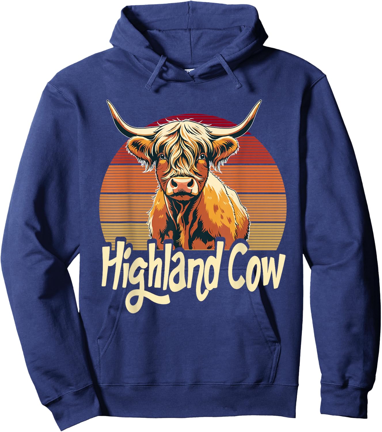 Highland Cow Lover Cattle Farmer Hoodie - Hoodie | Navy