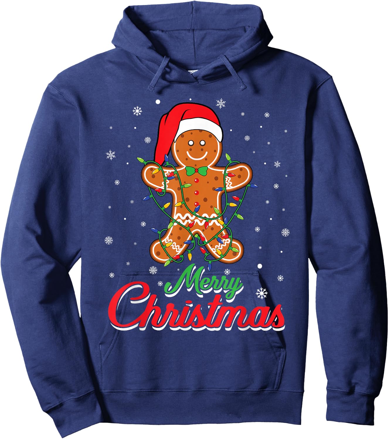 Merry Christmas Gingerbread Man - Cookie Baking Bakers Team Hoodie - Hoodie | Navy