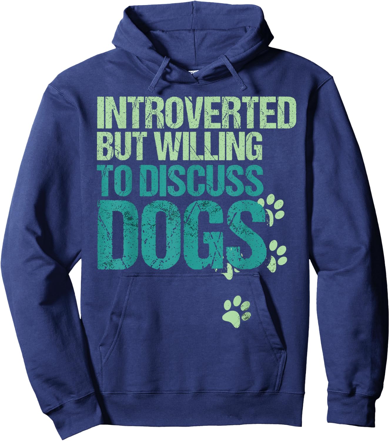 Introverted But Willing To Discuss Dogs Introvert Dog Lover Hoodie - Hoodie | Navy
