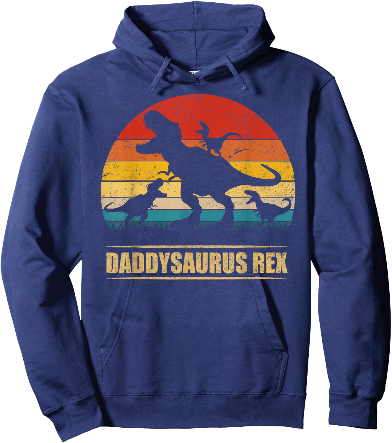 Daddysaurus Rex 3 kid Hoodie - Hoodie | Navy