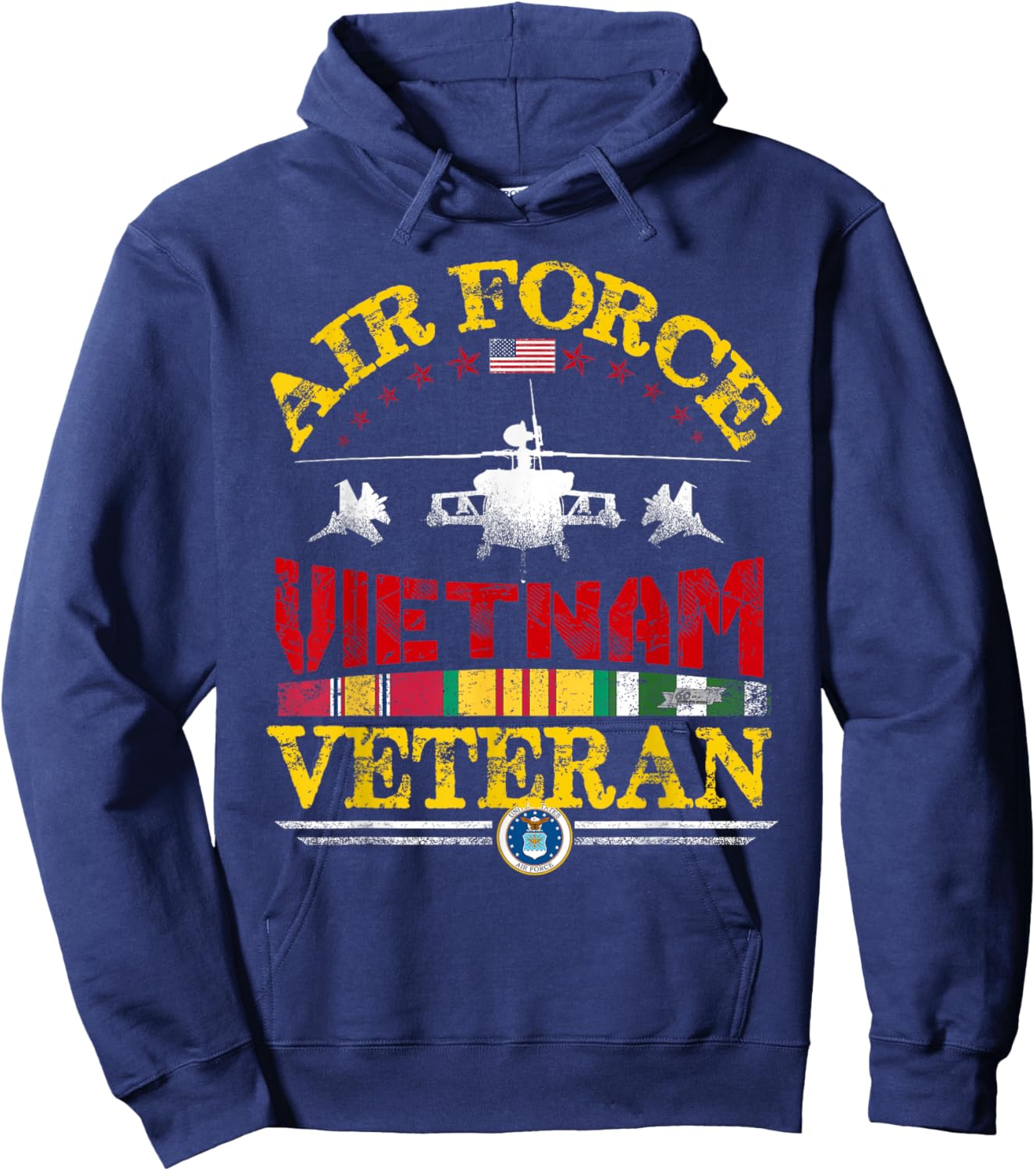 Air Force Vietnam Veteran, U.S. Veteran's Old Men Hoodie - Hoodie | Navy