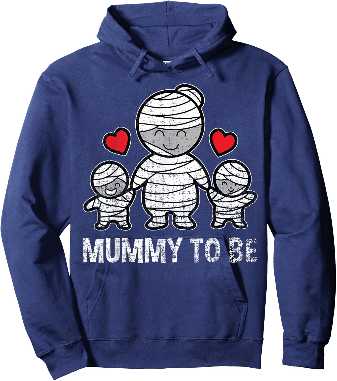 Halloween Pregnancy Shirt Mummy to Be Mom Mommy Boys Twins Hoodie - Hoodie | Navy