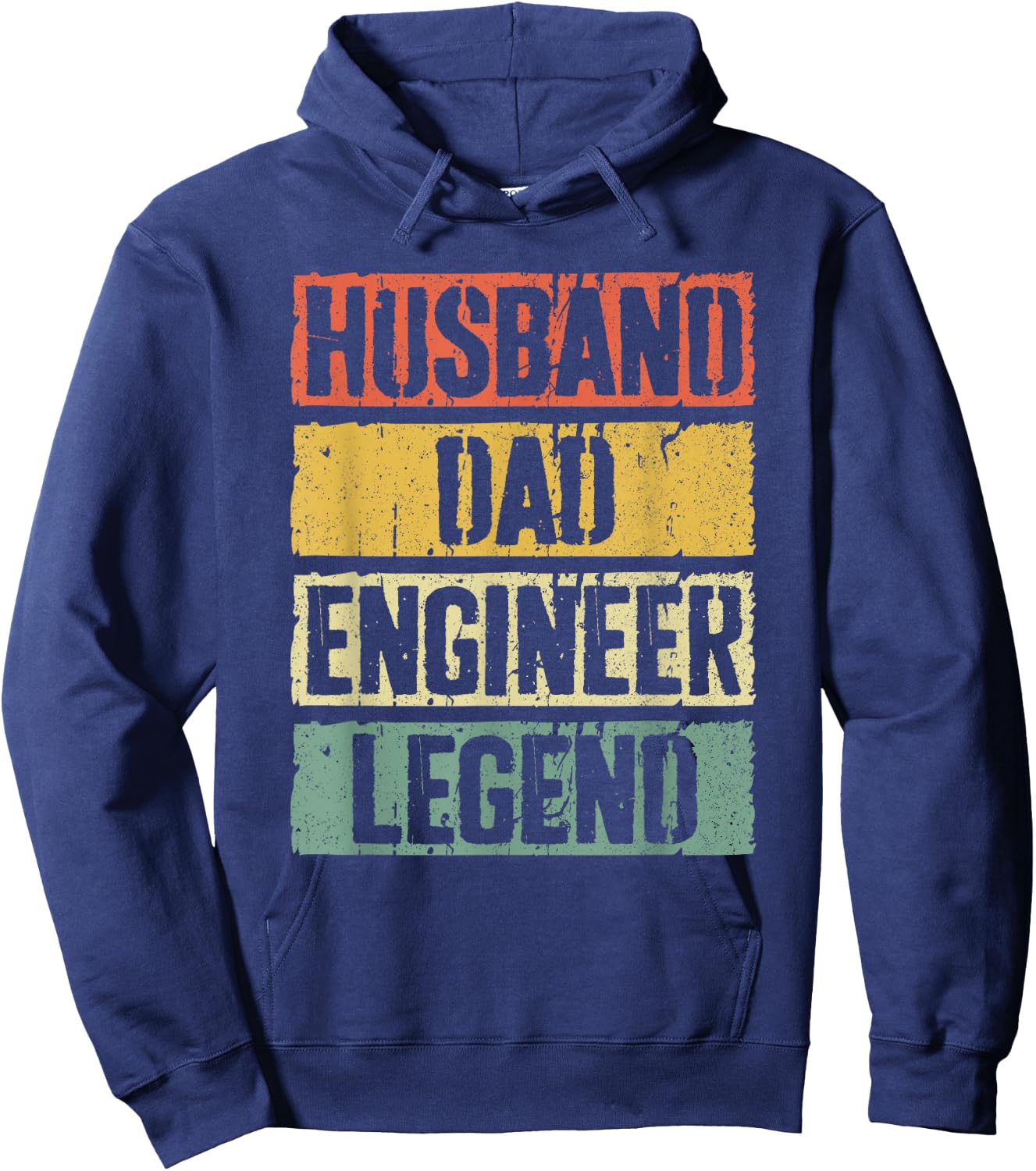 Husband Dad Engineer Legend Shirt Men Fathers Day Hoodie - Hoodie | Navy
