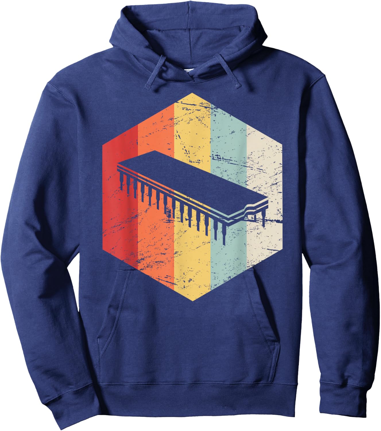 Retro Vintage Electronics Circuit Hoodie - Hoodie | Navy