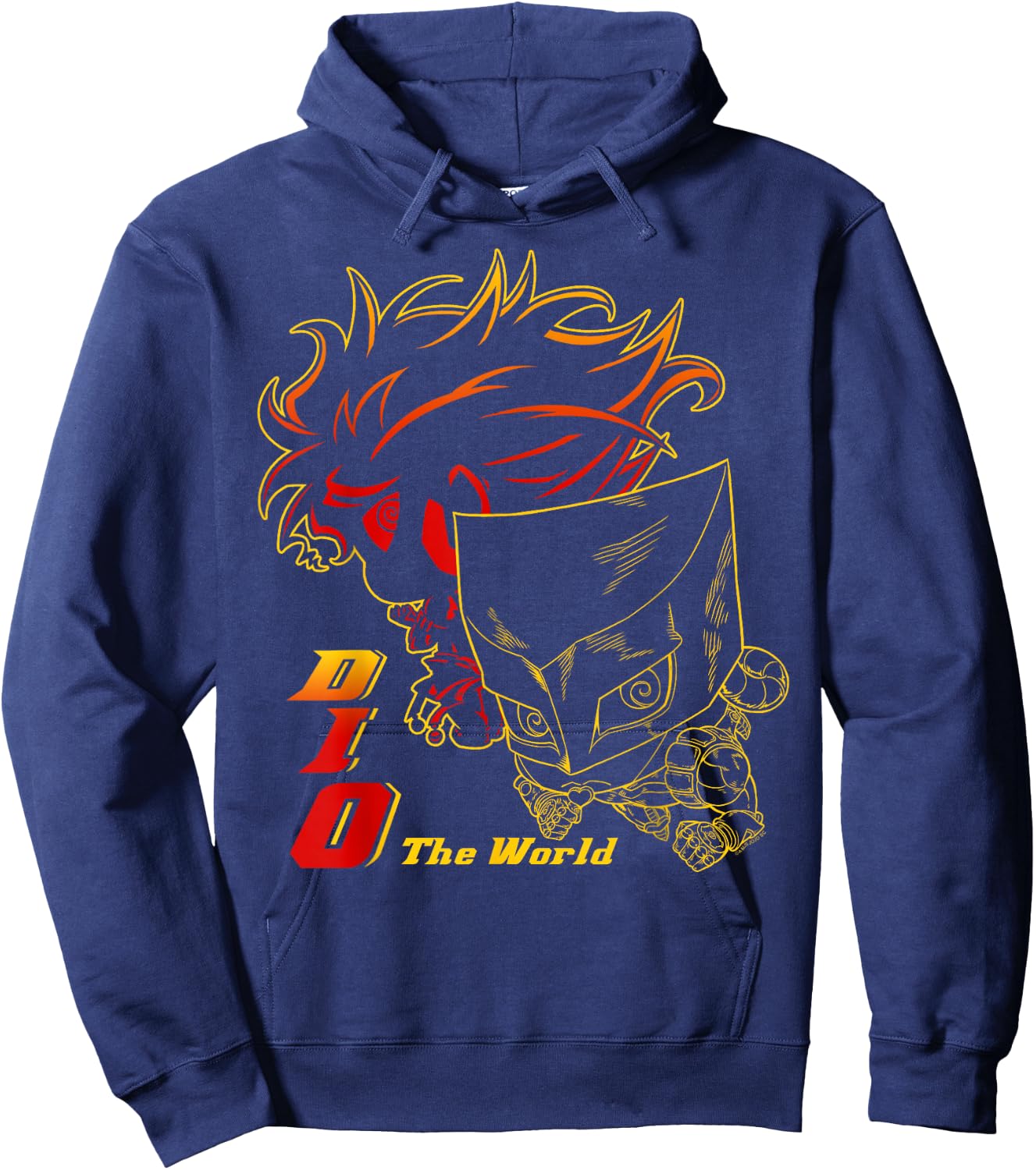 JoJo's Bizarre Adventure Part 3 DIO & The World Chibi Anime Hoodie - Hoodie | Navy