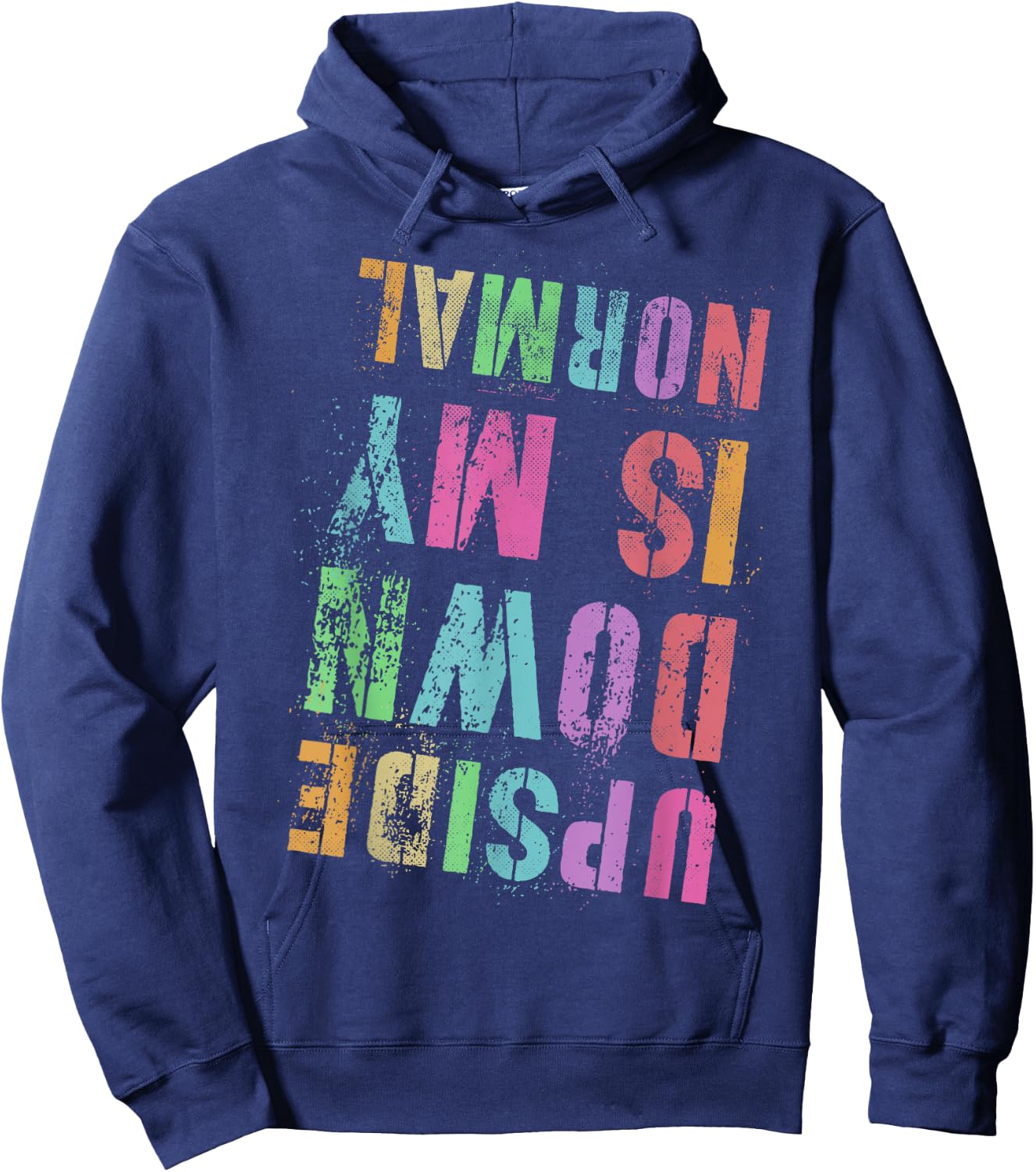 UPSIDE DOWN IS MY NORMAL Gymnastics Tumbling Gymnast Tumble Hoodie - Hoodie | Navy