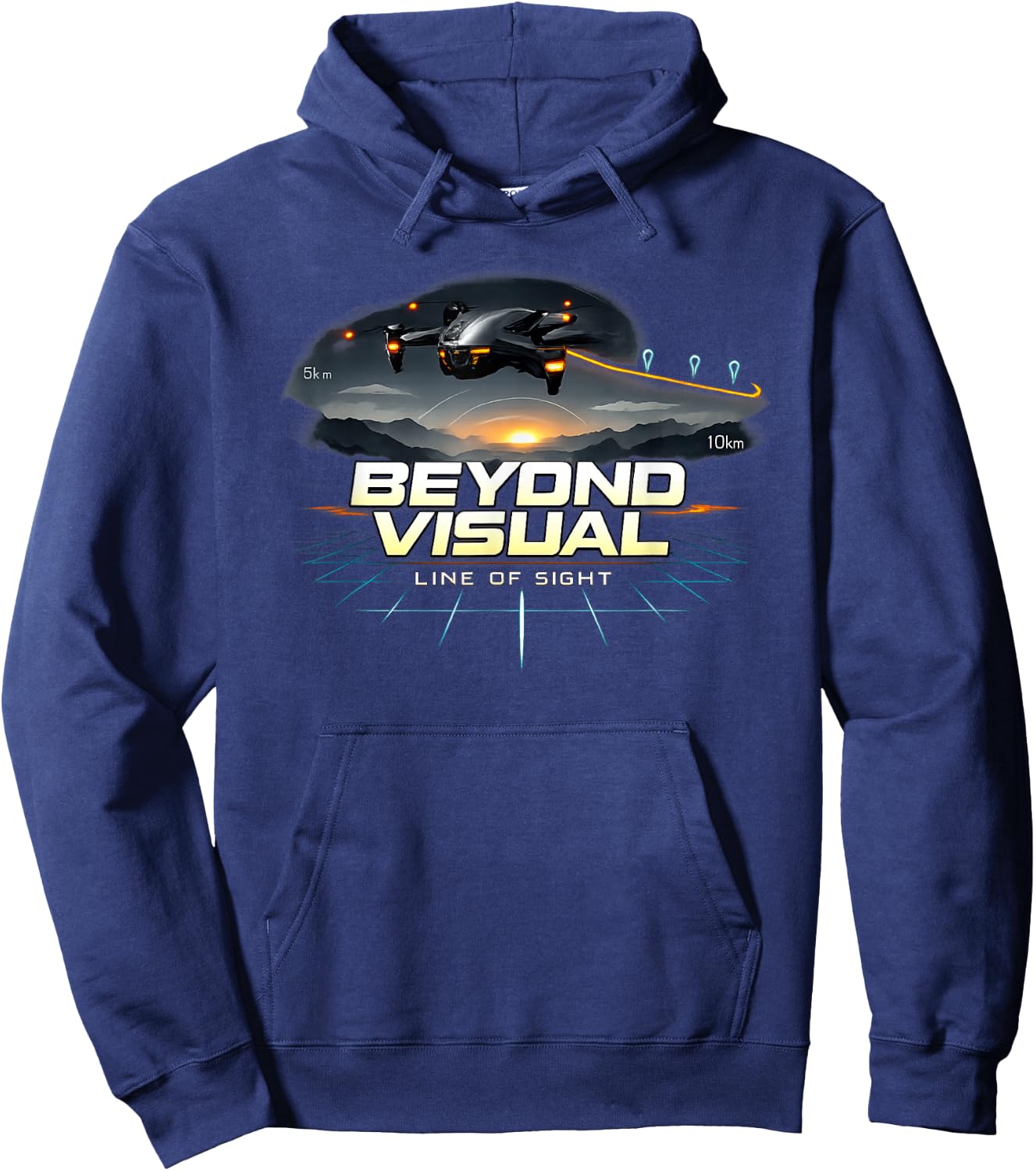 Beyond Visual Line of Sight BVLOS Elite Drone Pilot Advanced Hoodie - Hoodie | Navy