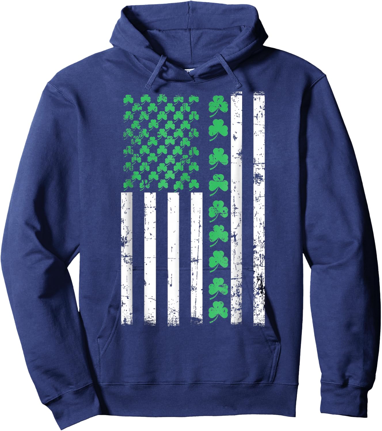 American Flag St Patricks Day T Irish Lucky Hoodie - Hoodie | Navy