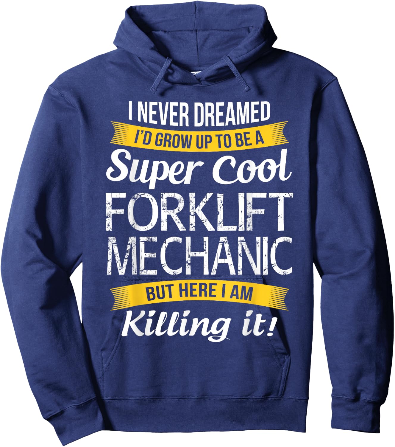 Forklift Mechanic Shirt Funny Gift Hoodie - Hoodie | Navy