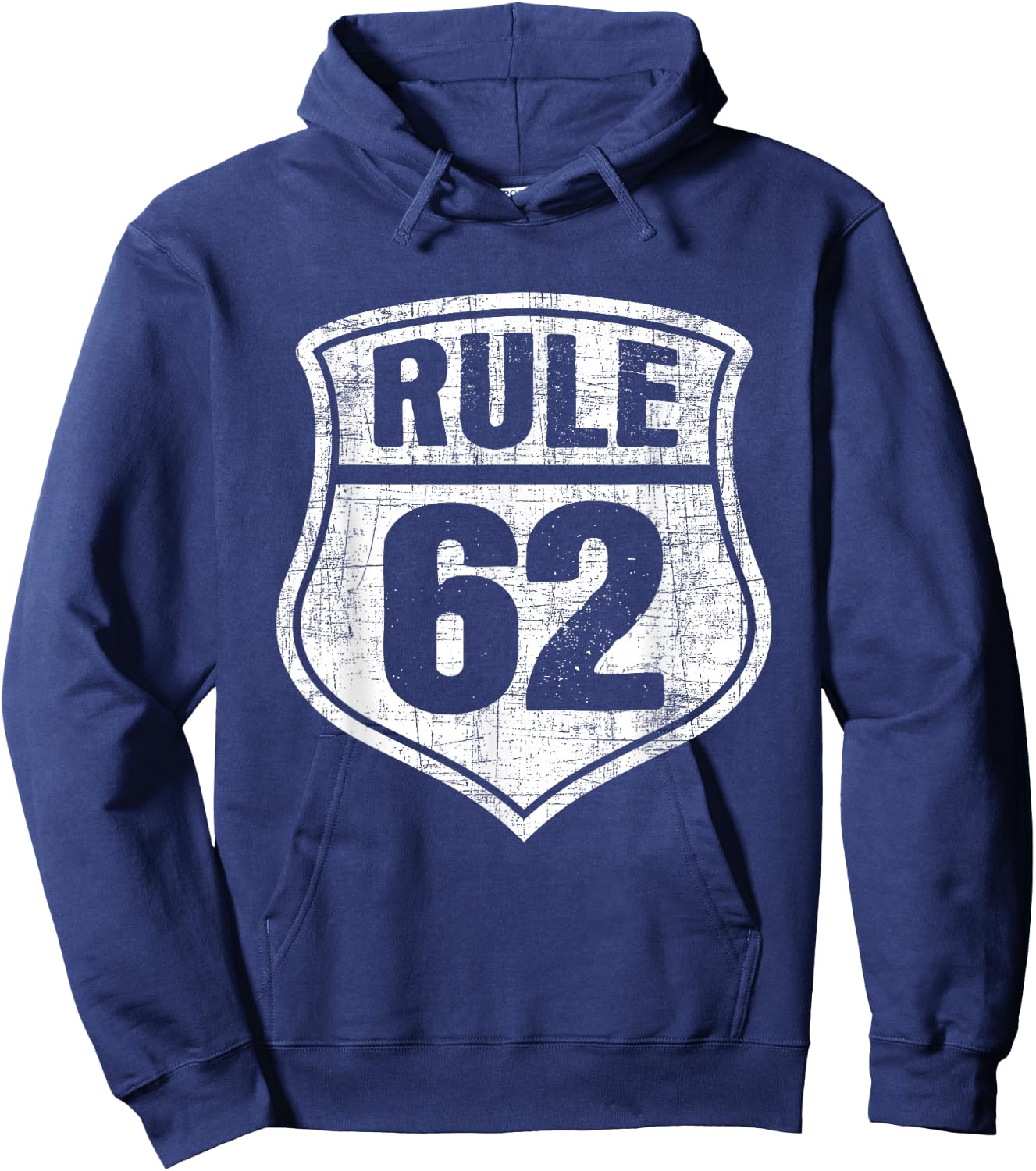 Rule 62 - Sobriety Anniversary Recovery Sober AA NA Hoodie - Hoodie | Navy