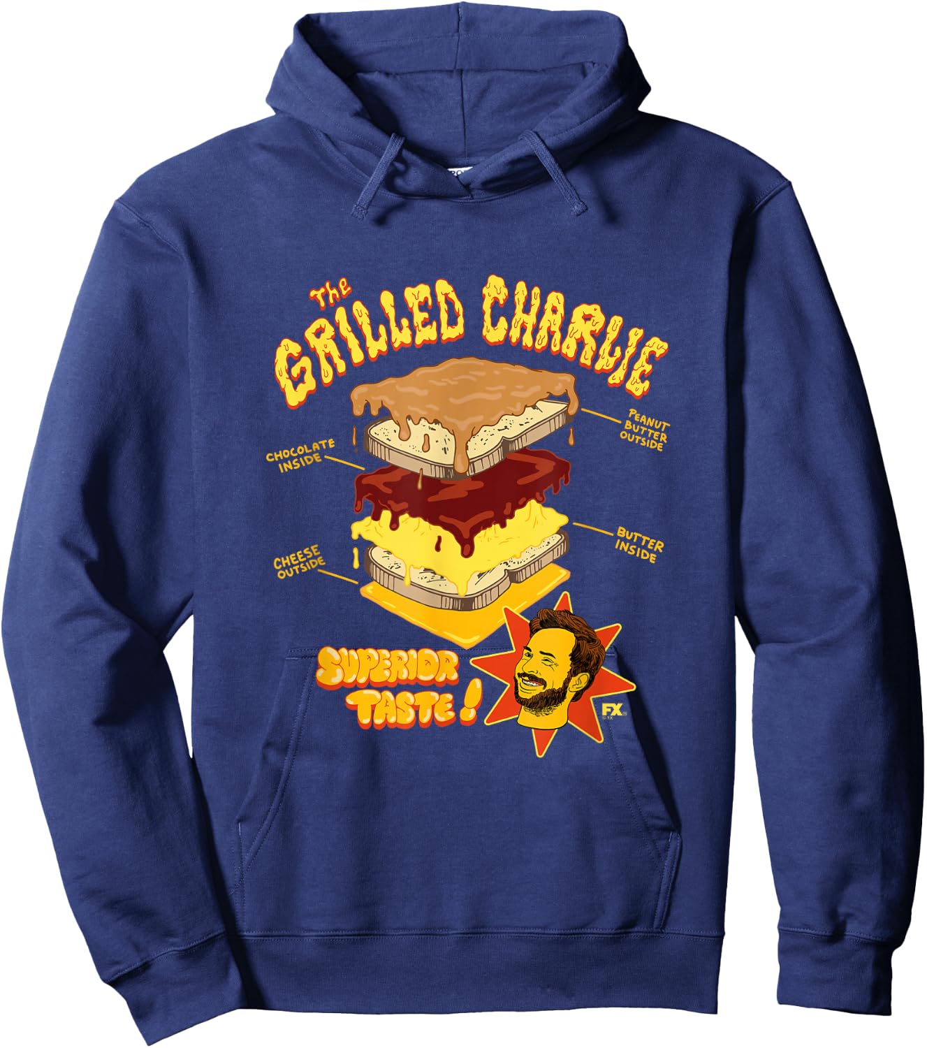 It's Always Sunny in Philadelphia Grilled Charlie Hoodie - Hoodie | Navy