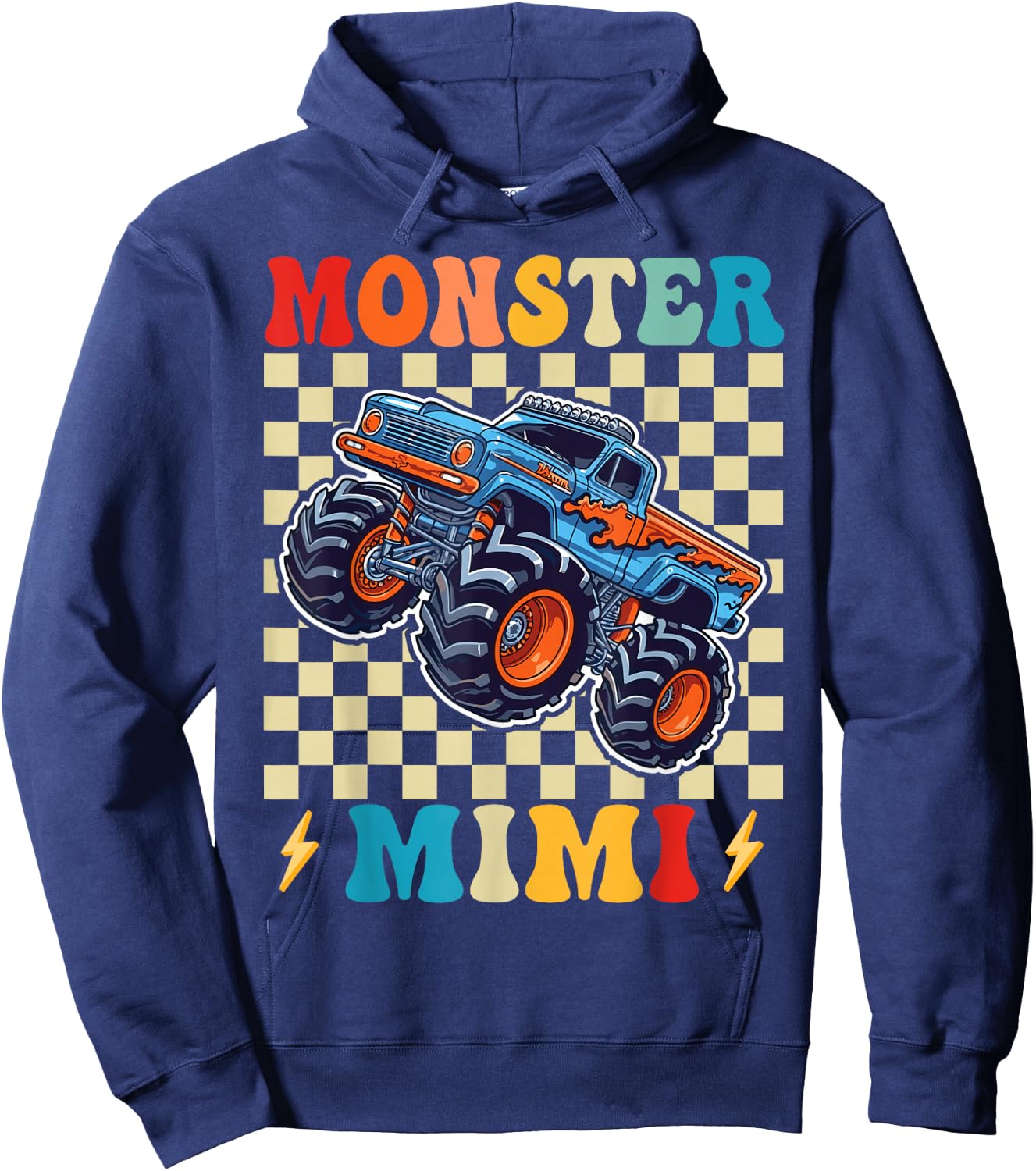 Monster Truck Mimi Family Matching Monster Trucks Birthday Hoodie - Hoodie | Navy