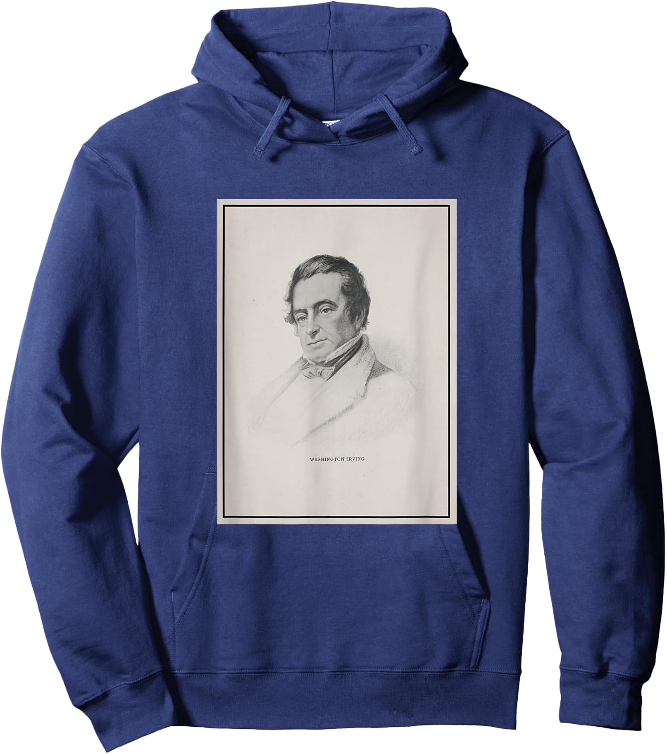 Washington Irving Vintage Portrait (1922) Hoodie - Hoodie | Navy