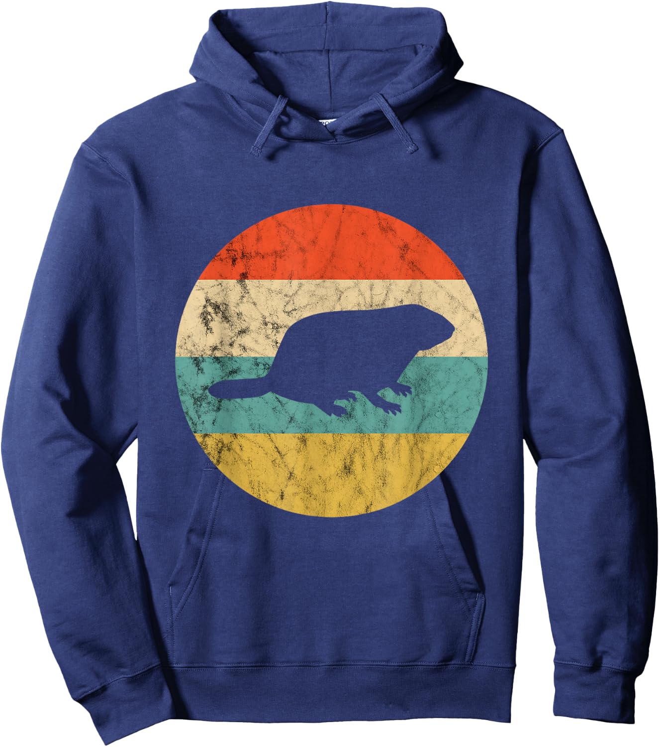 Rodent Retro Vintage Sunset Marmot Ground Squirrel Rodent Hoodie - Hoodie | Navy
