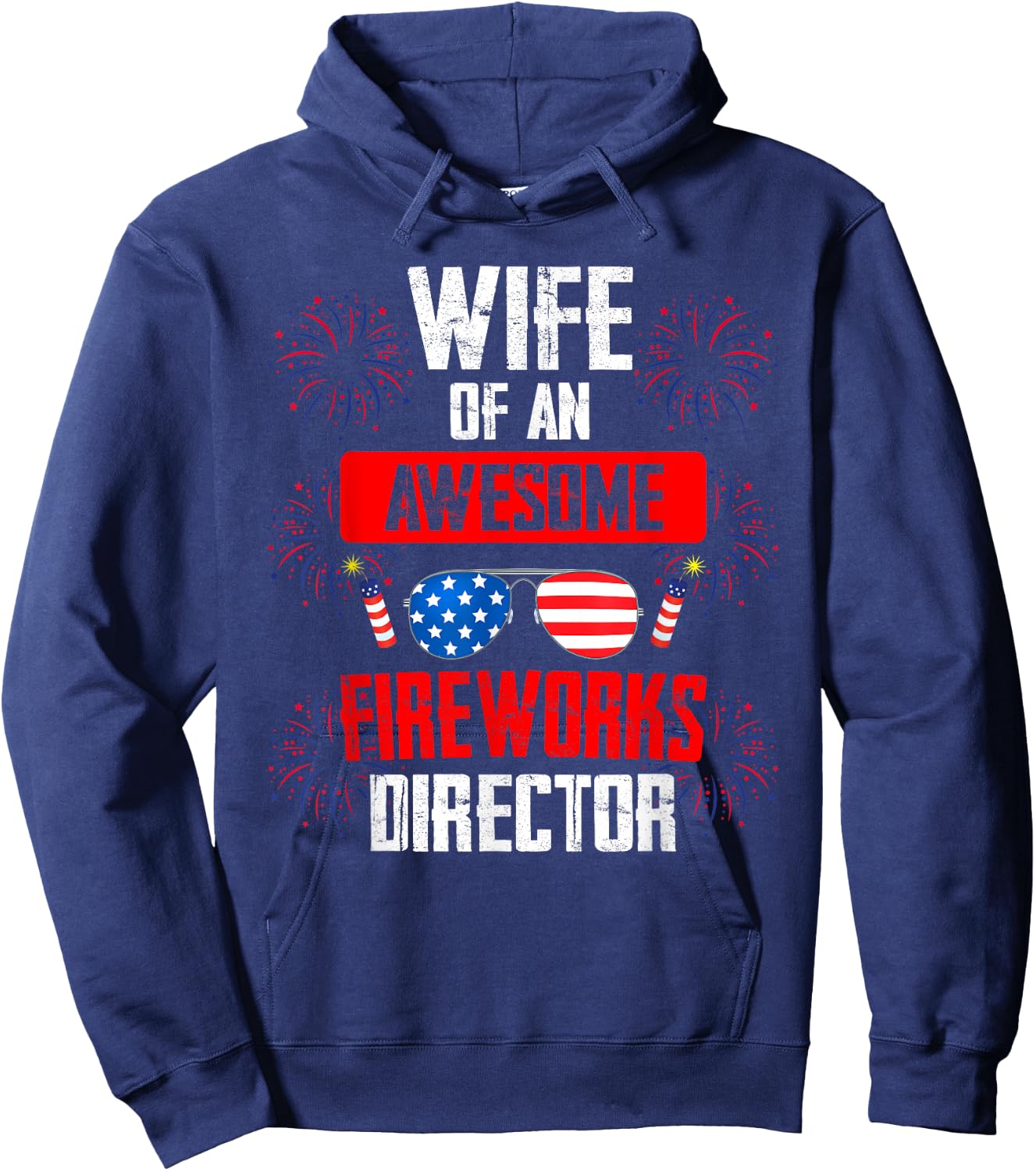 wife of an awesome fireworks director Assistant firework Hoodie - Hoodie | Navy
