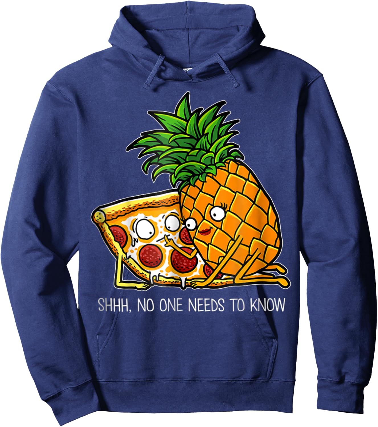 Pineapple Pizza - Funny Pepperoni Pizzas Hoodie - Hoodie | Navy
