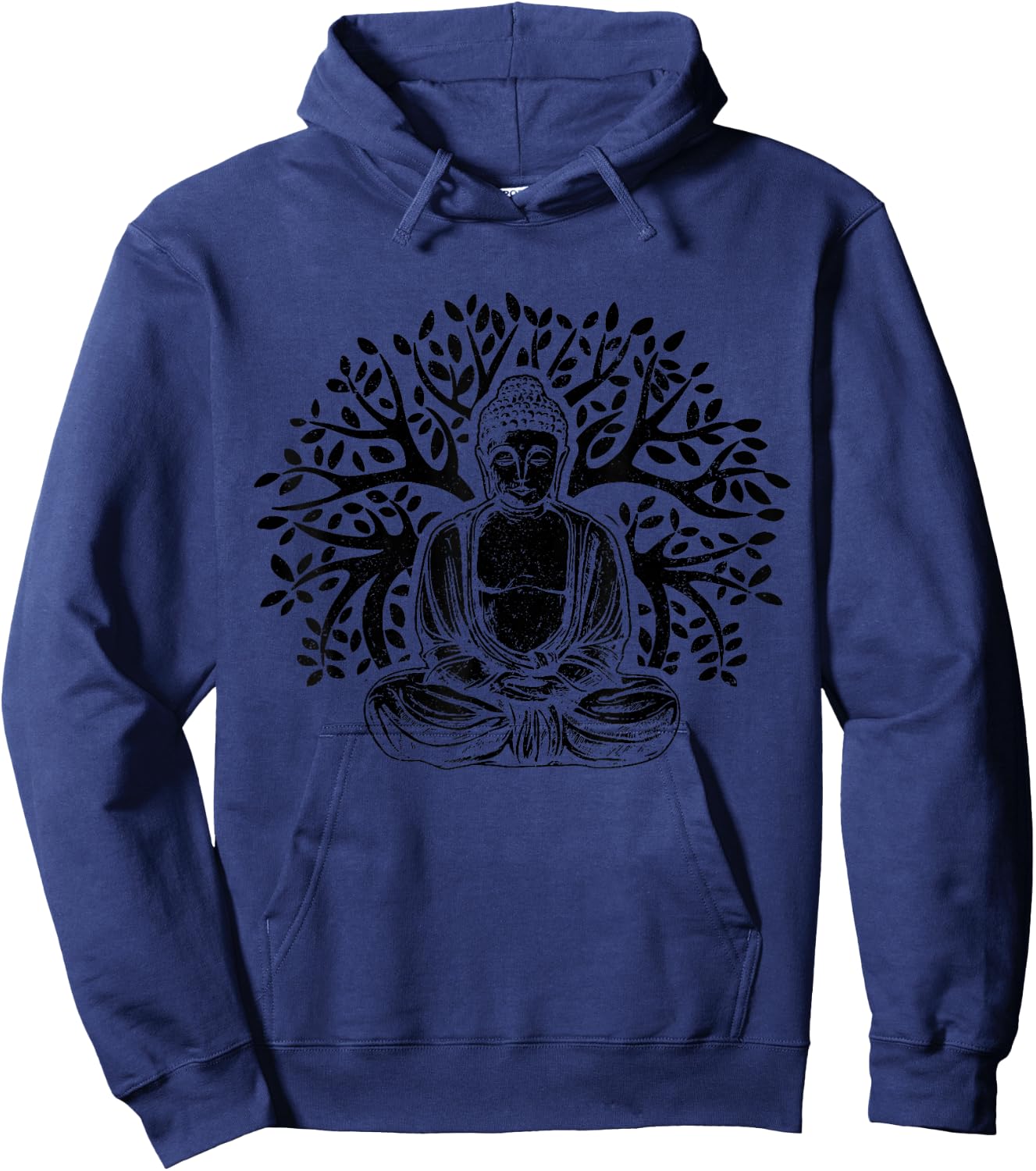Buddha Tree Meditation Yoga Zen Buddhism Yogi Buddhist Hoodie - Hoodie | Navy