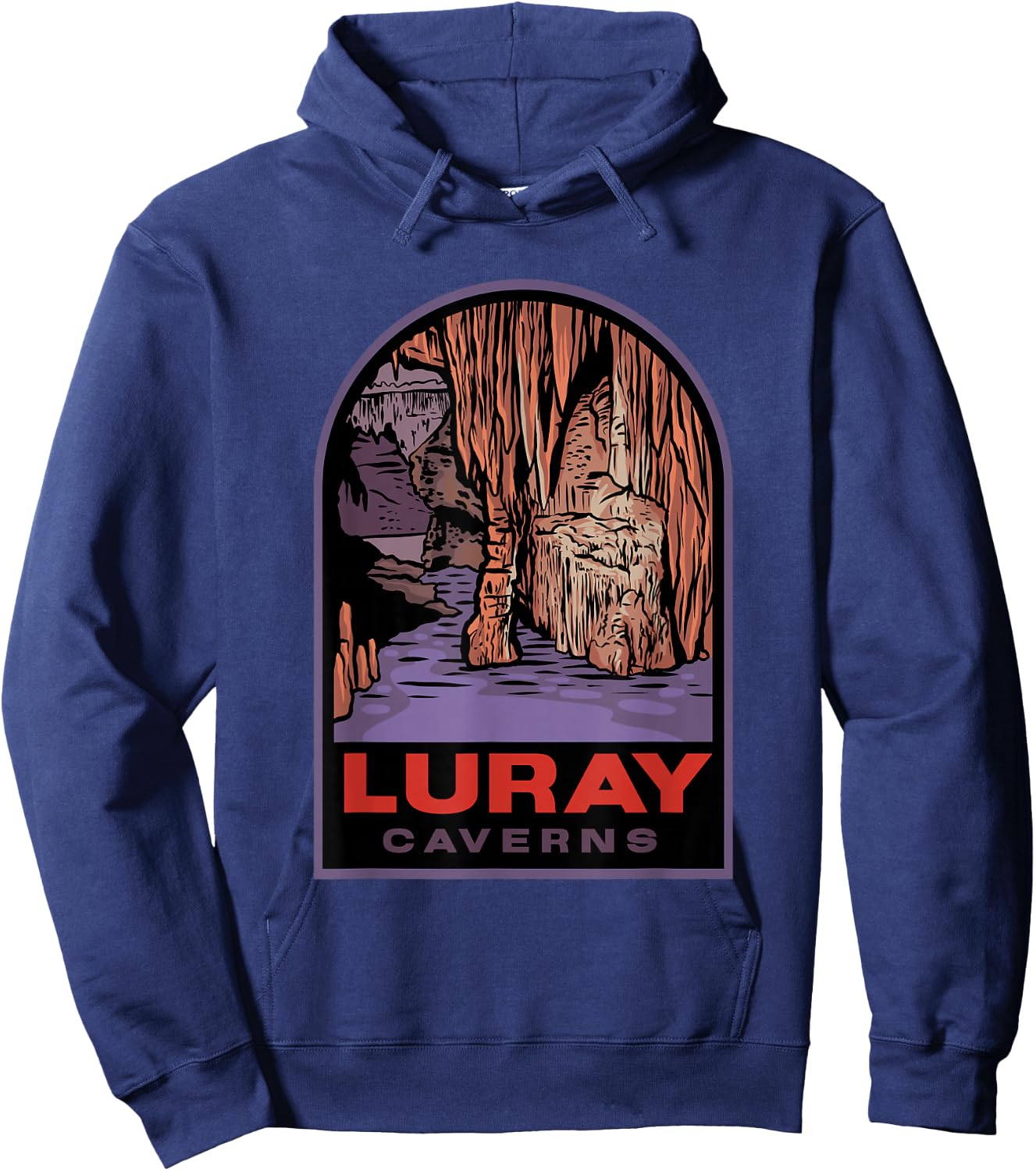 Luray Caverns Virginia Badge Hoodie - Hoodie | Navy