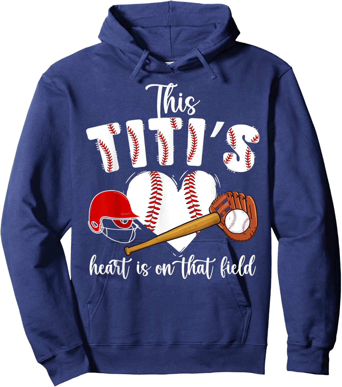On That Field Baseball Titi Of A Baseball Player Titi Hoodie - Hoodie | Navy