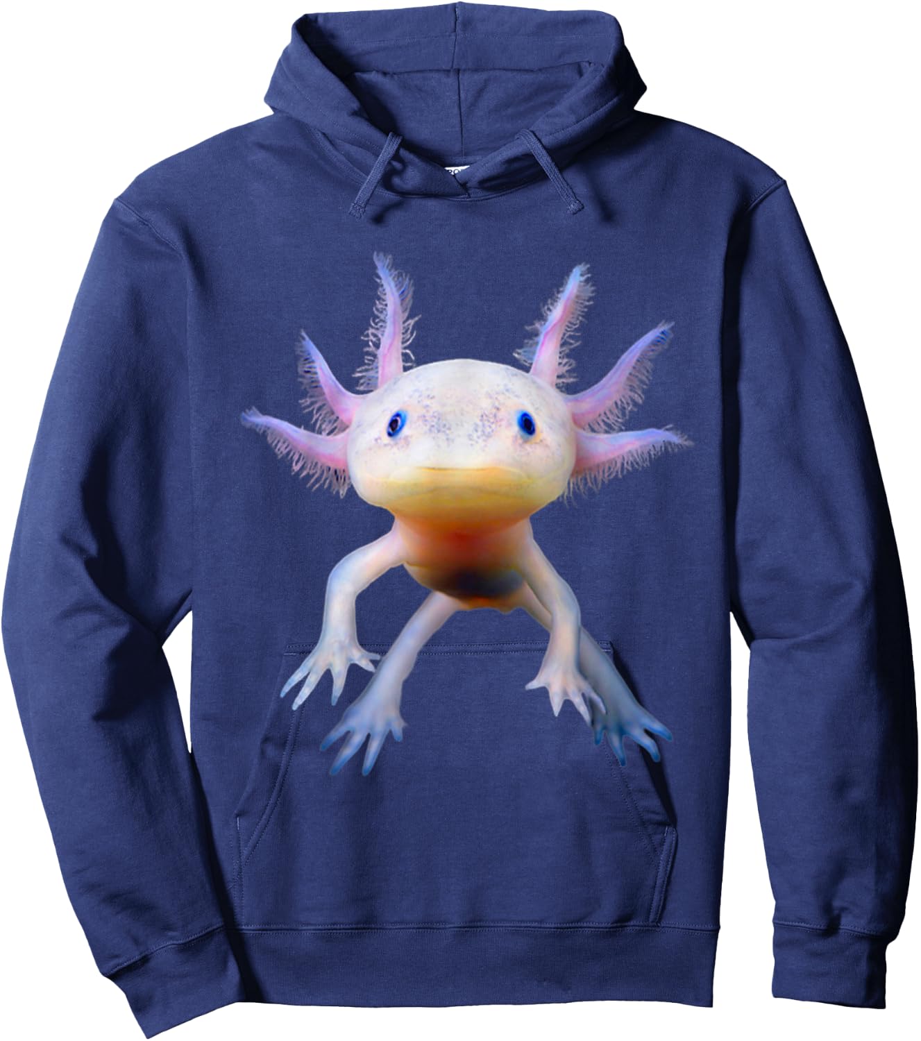 Axolotl Mexican Walking Fish Cute Amphibian axolotl Hoodie - Hoodie | Navy