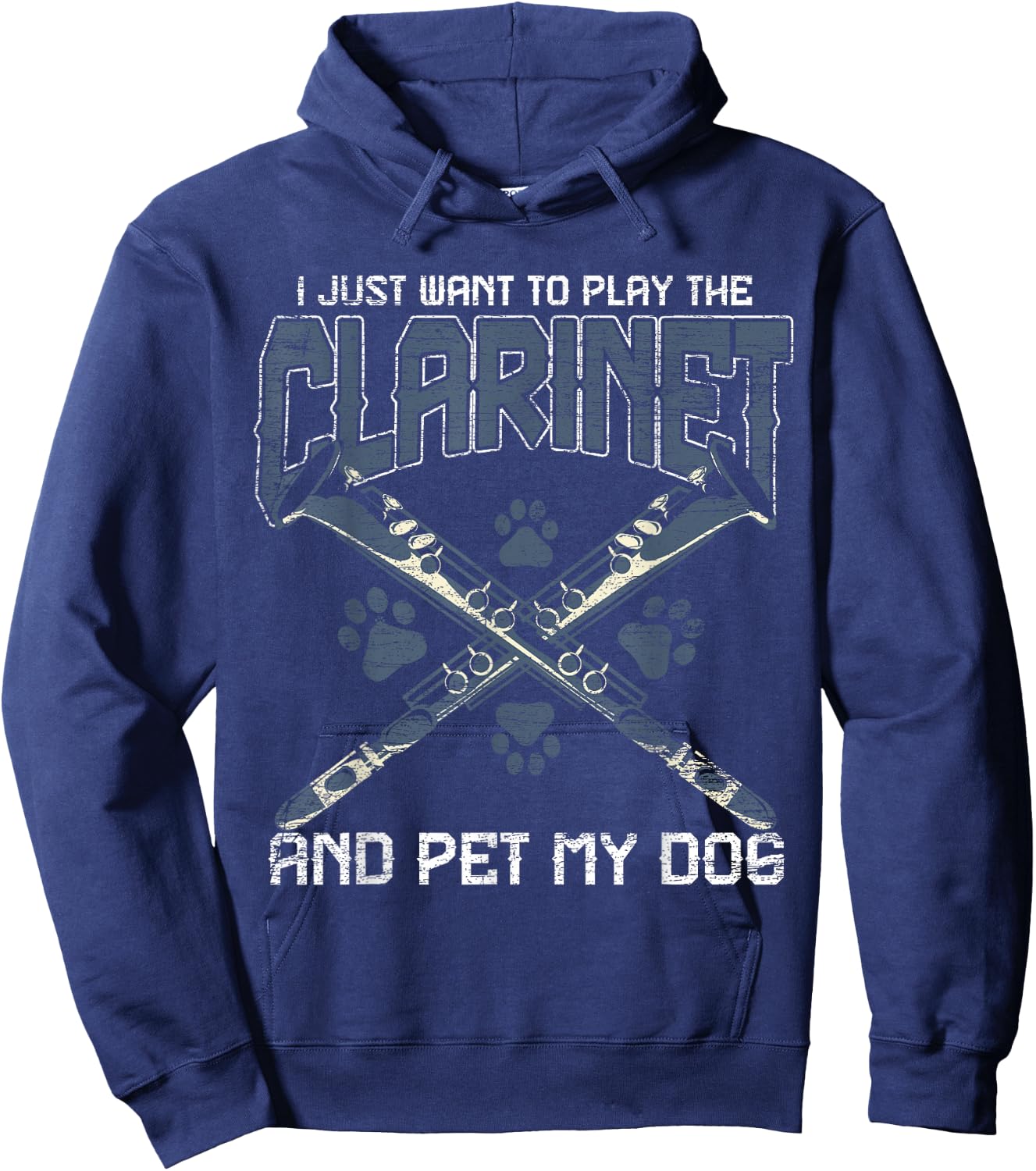 Clarinet - Pet My Dog Music Marching Band Shirts Women Girls Kids Hoodie - Hoodie | Navy