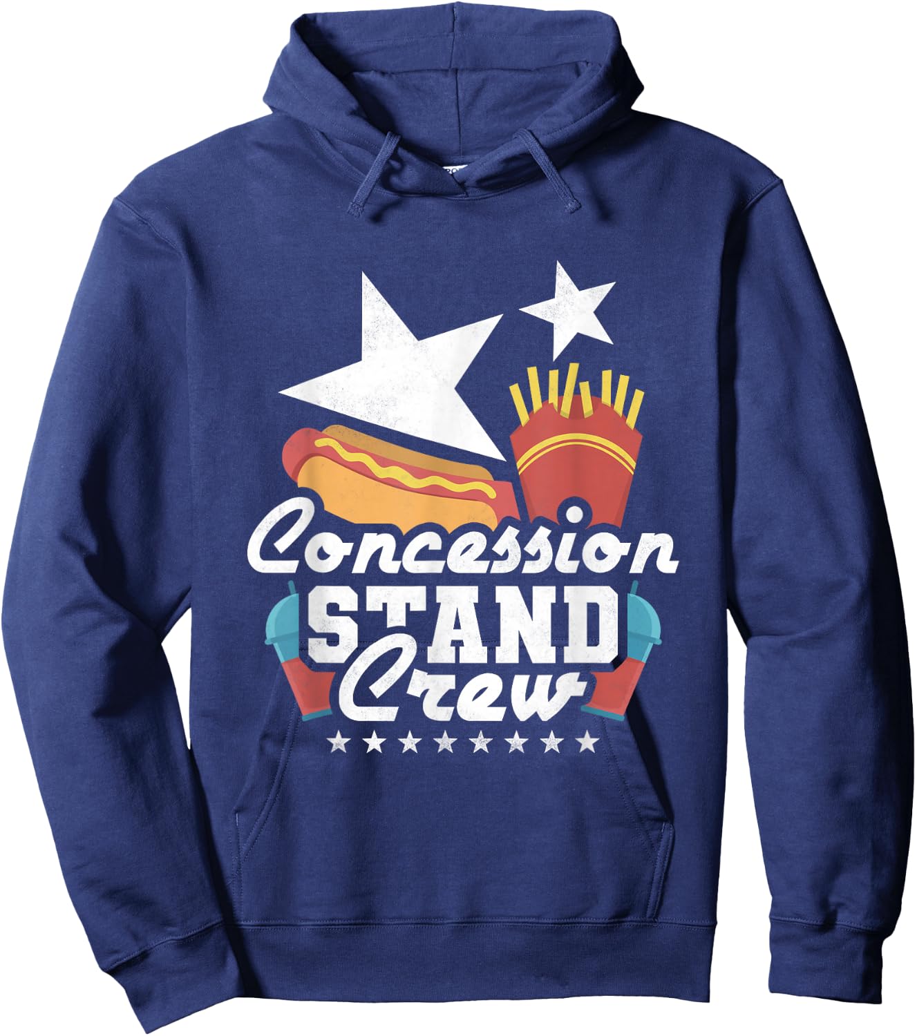 Concession Stand Crew, BBQ Hot Dog Hoodie - Hoodie | Navy