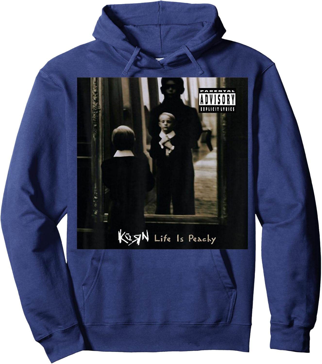 L.IFE funny IS PEA.CHY Hoodie - Hoodie | Navy