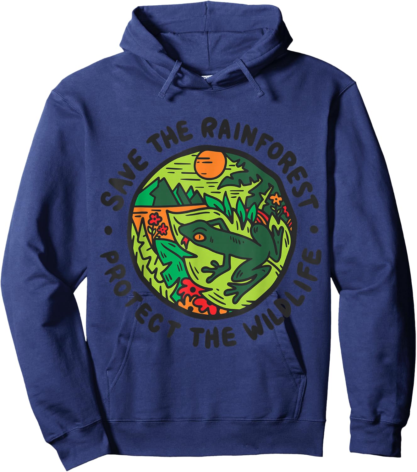 Save The Rainforest Protect The Wildlife Environment Hoodie - Hoodie | Navy