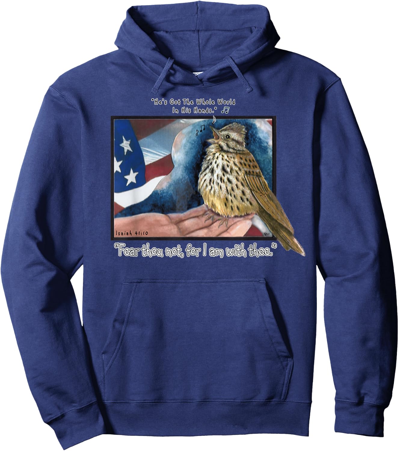 He's got the whole world in His Hand Hoodie - Hoodie | Navy