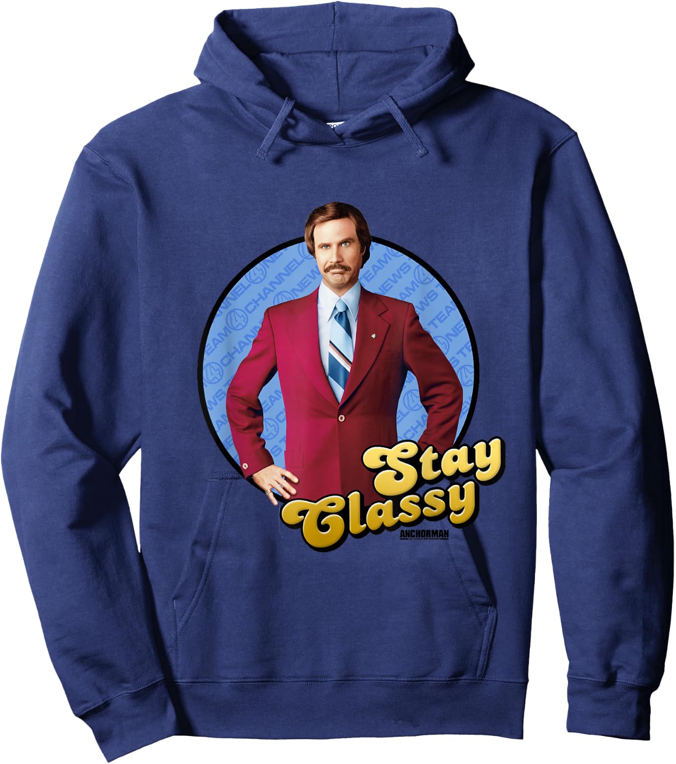 Anchorman Stay Classy Ron Hoodie - Hoodie | Navy