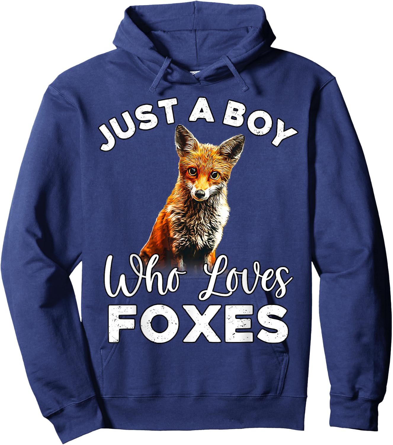 Funny Fox - Just A Boy Who Loves Foxes Hoodie - Hoodie | Navy