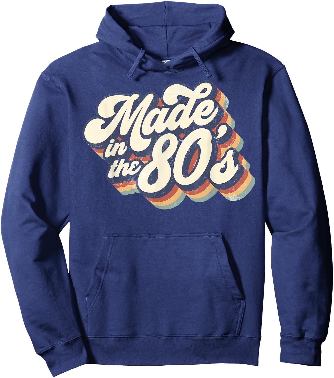 Made in The 80's Retro Funny Vintage 1980s Party Gift Hoodie - Hoodie | Navy