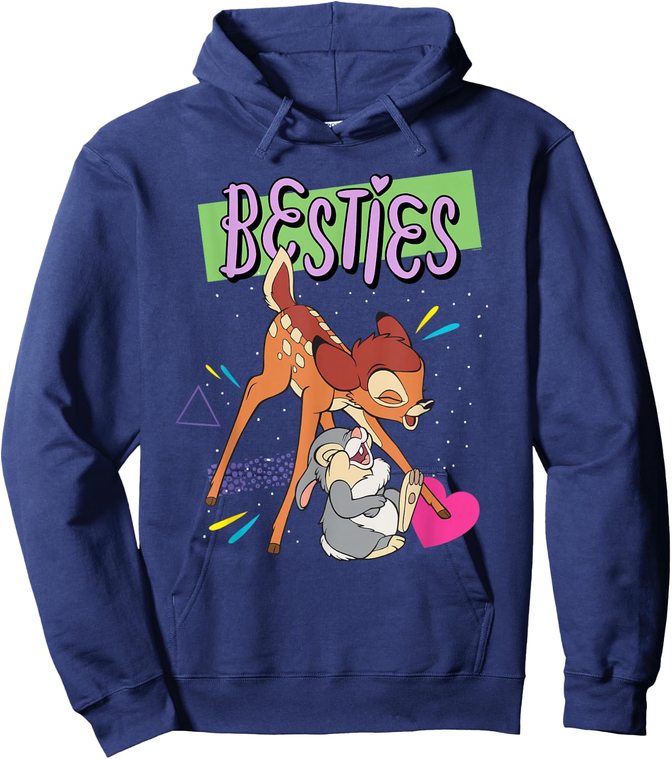 Marvel Legends Disney Bambi and Thumper Besties BFF Best Friends Valentine Hoodie - Hoodie | Navy