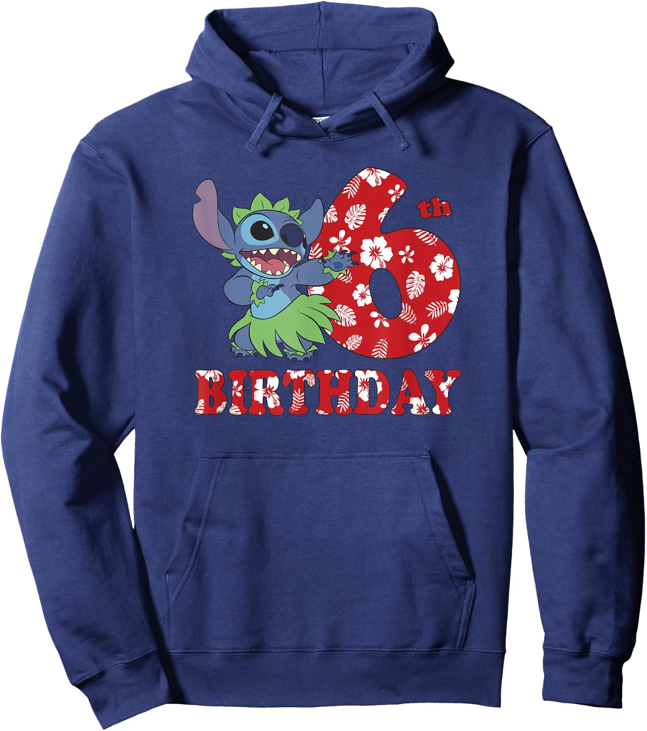 Disney Lilo & Stitch 6th Birthday Stitch Hula Dancer Hoodie - Hoodie | Navy